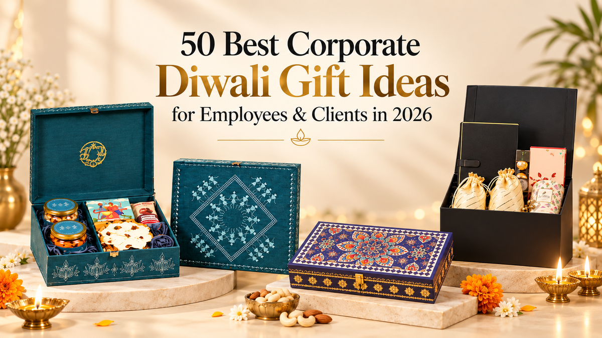 Discover 50 best corporate Diwali gift ideas for employees, clients, dealers and customers in 2026. Explore customized hampers, dry fruit gifts, premium gift boxes and bulk corporate gifting options from Adscraft.