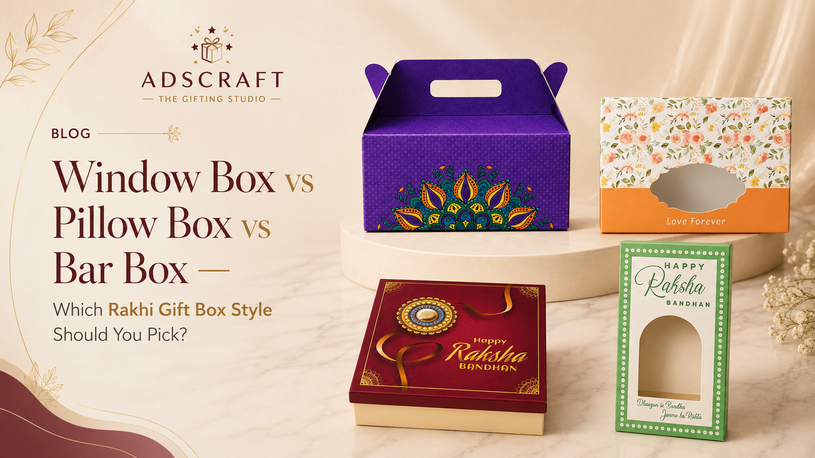 Window Box vs Pillow Box vs Bar Box — Which Rakhi Gift Box Style Should You Pick?