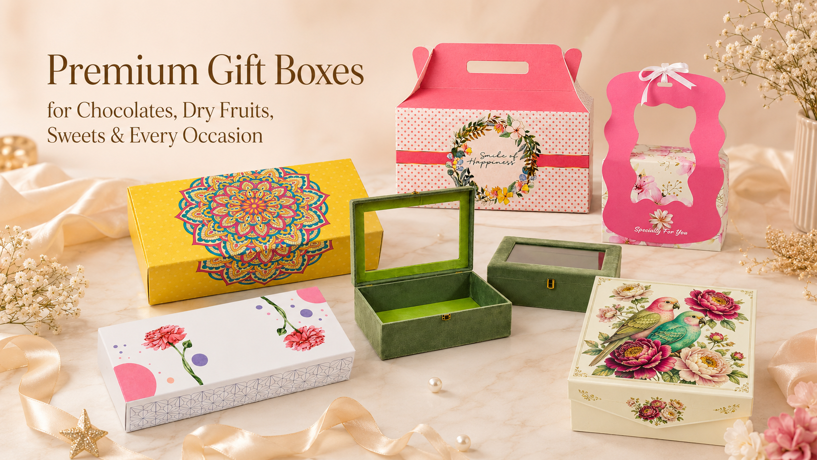 Premium Gift Boxes for Chocolates, Dry Fruits, Sweets & Every Occasion
