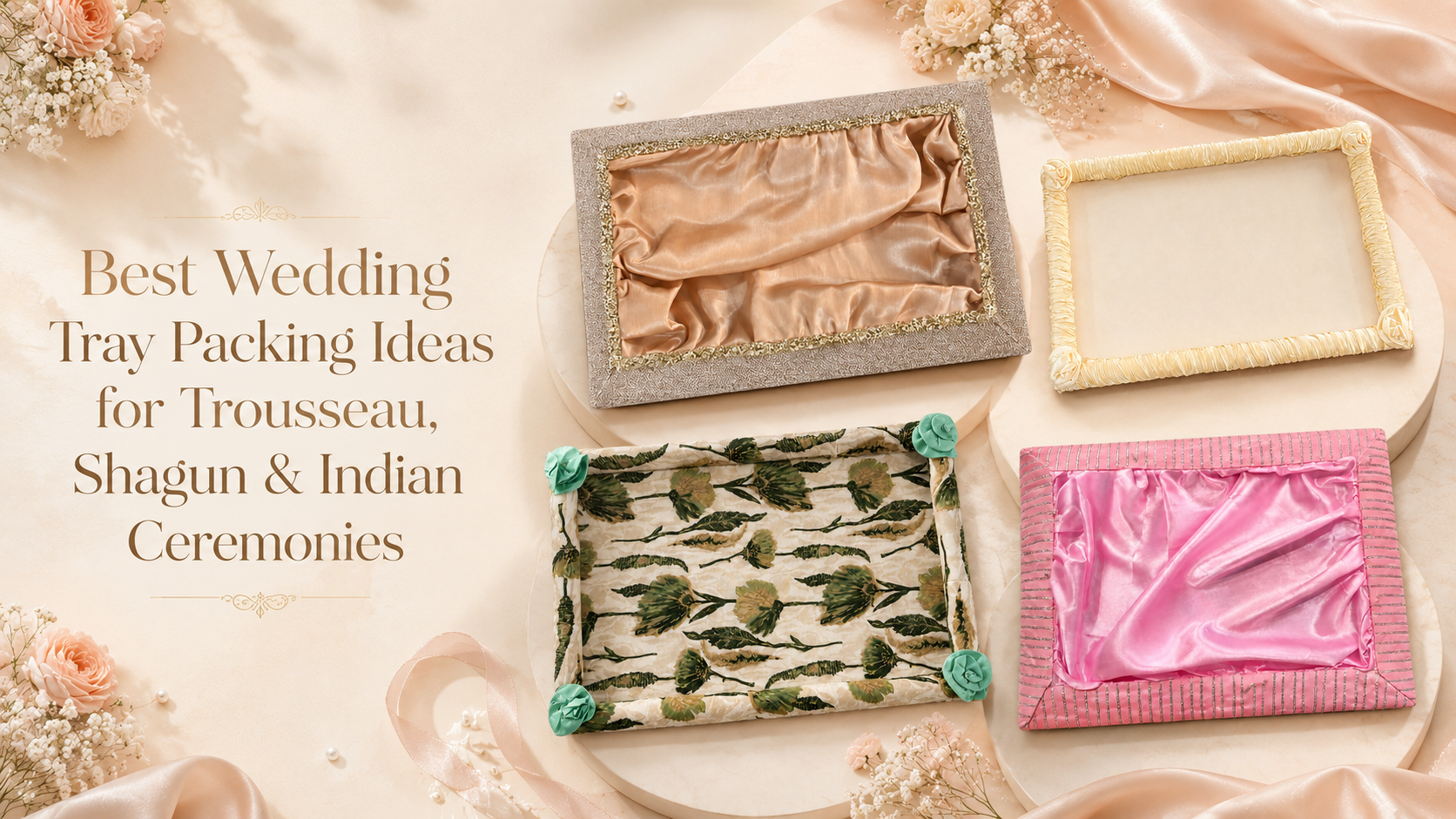 Best Wedding Tray Packing Ideas for Trousseau, Shagun & Indian Ceremonies