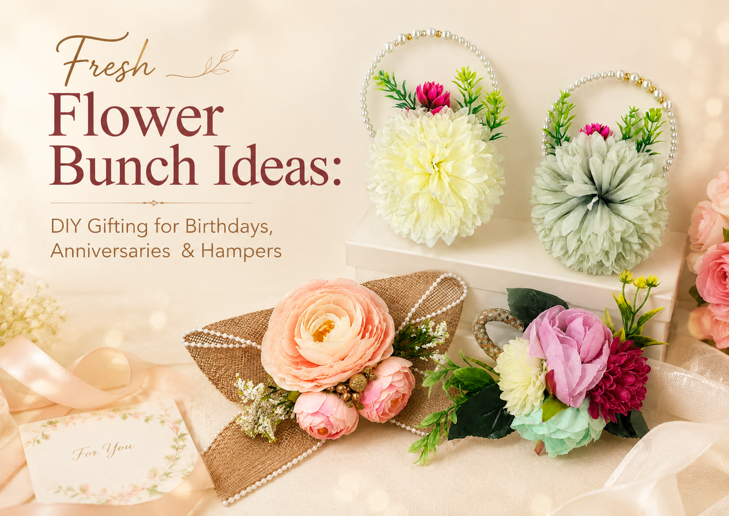 Fresh Flower Bunch Ideas: DIY Gifting for Birthdays, Anniversaries & Hampers - Adscraft.in