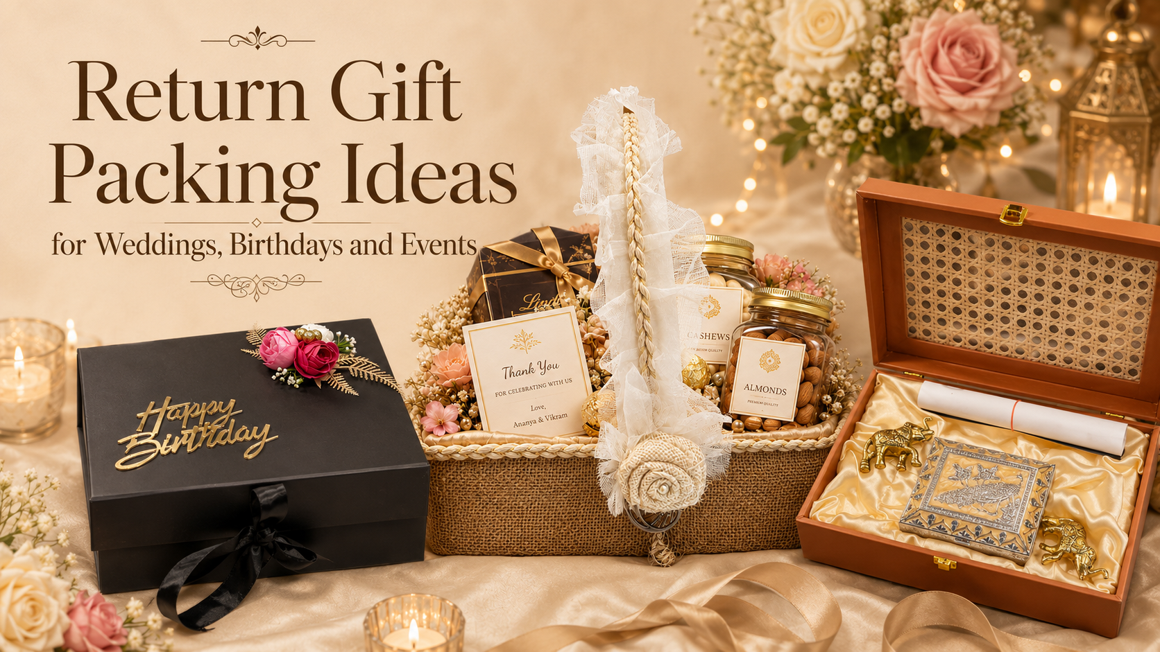 Return Gift Packing Ideas for Weddings, Birthdays and Events - Adscraft.in