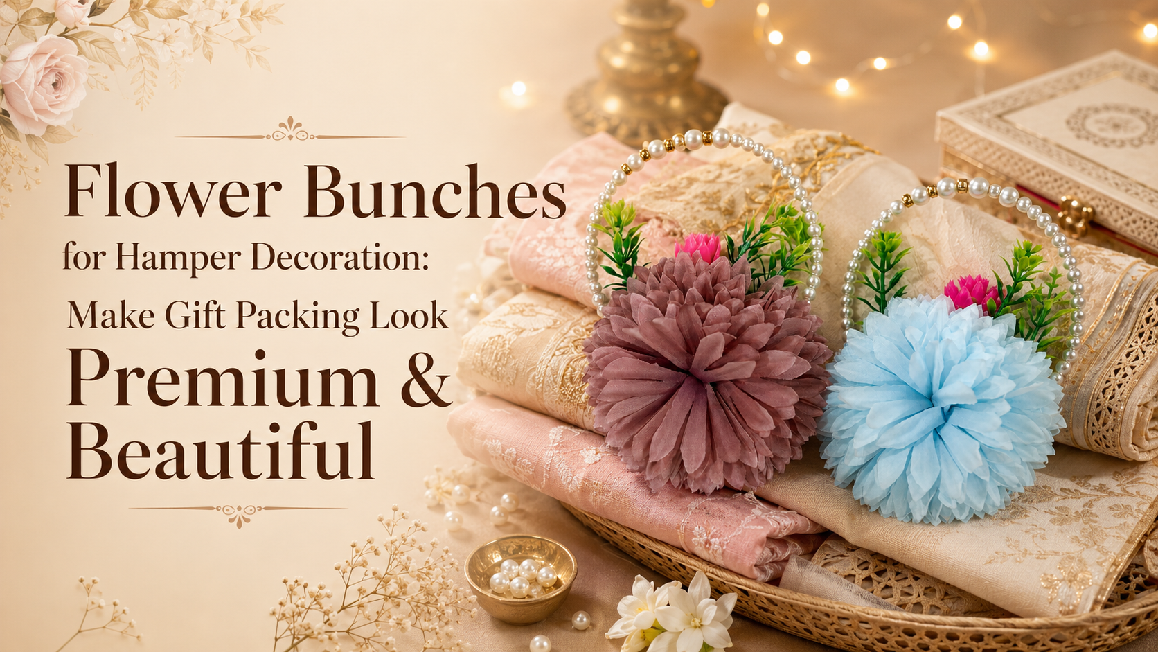 Flower Bunches for Hamper Decoration: Make Gift Packing Look Premium & Beautiful - Adscraft.in
