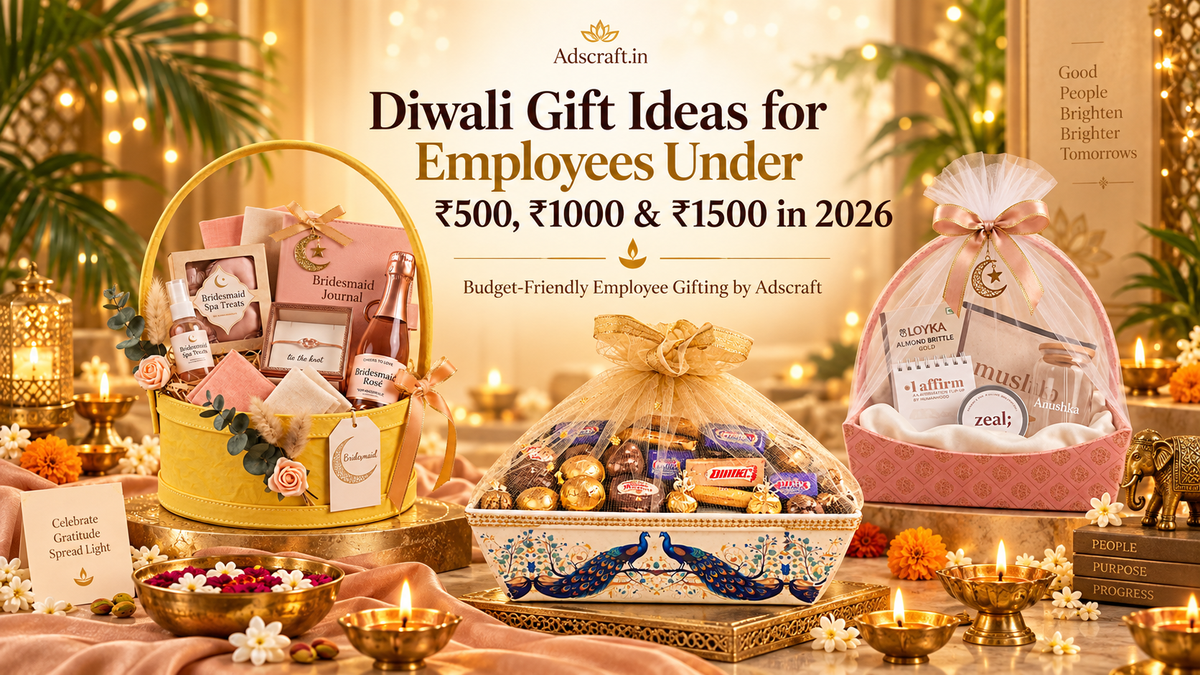 Explore the best Diwali gift ideas for employees under ₹500, ₹1000 and ₹1500. Find corporate gift hampers, dry fruit boxes, chocolates and customized bulk gifting ideas for 2026.