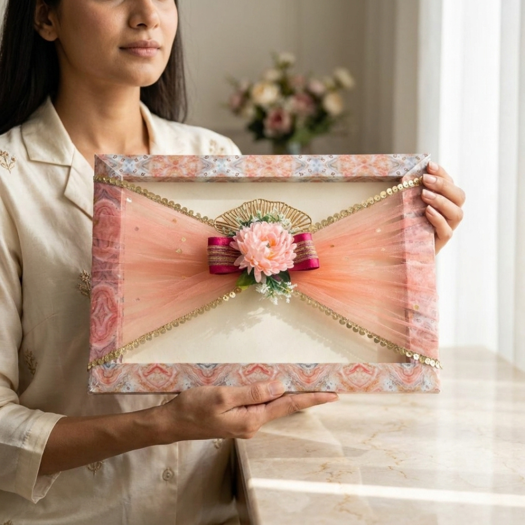 (Set of 3)Premium Decorative Gift Trays for Wedding Trousseau & Return Gift Packing