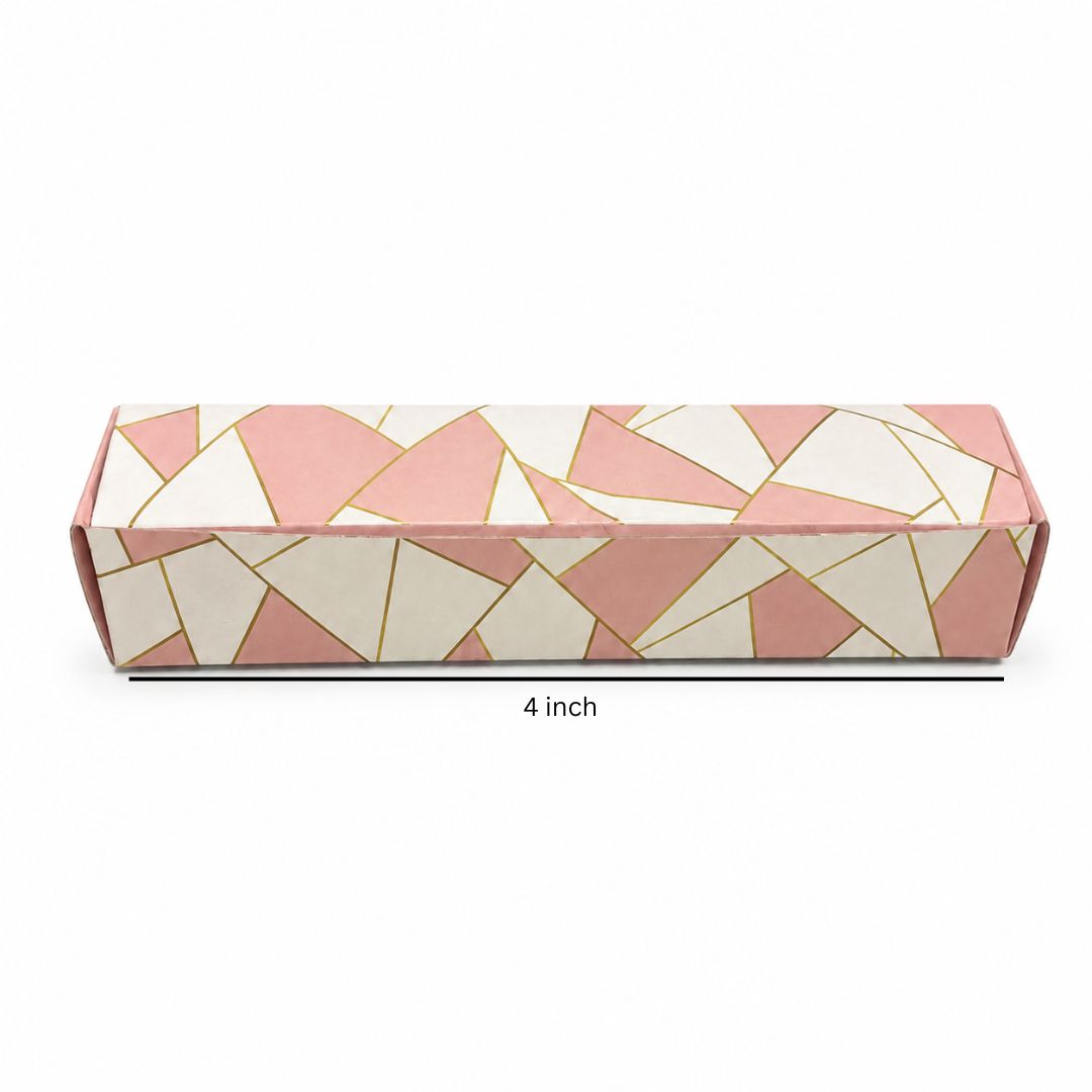 Pack of 8-Pink Geometric Slim Gift Box
