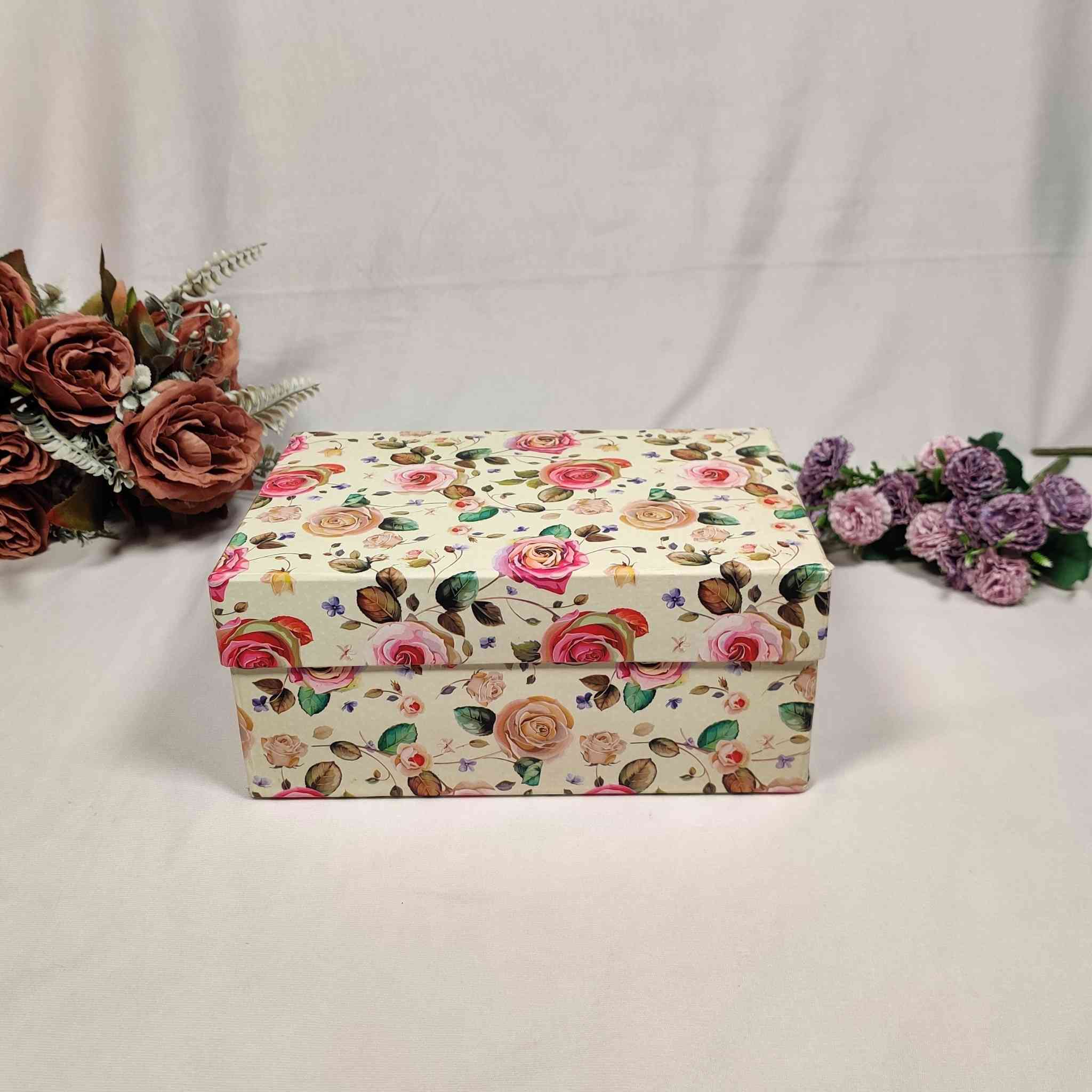 Floral Box For Gift Hamper (10x6x4 inches) | adscraft.in 