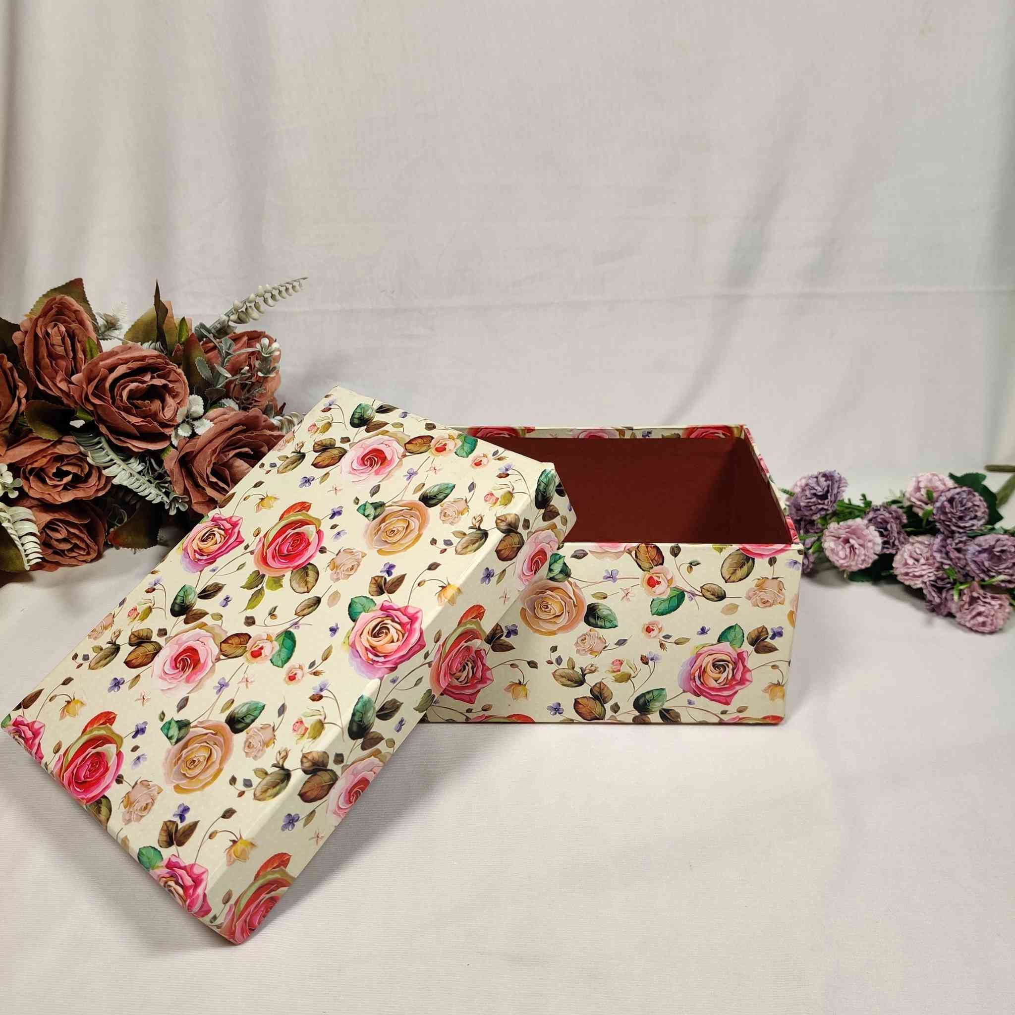 Floral Box For Gift Hamper (10x6x4 inches)