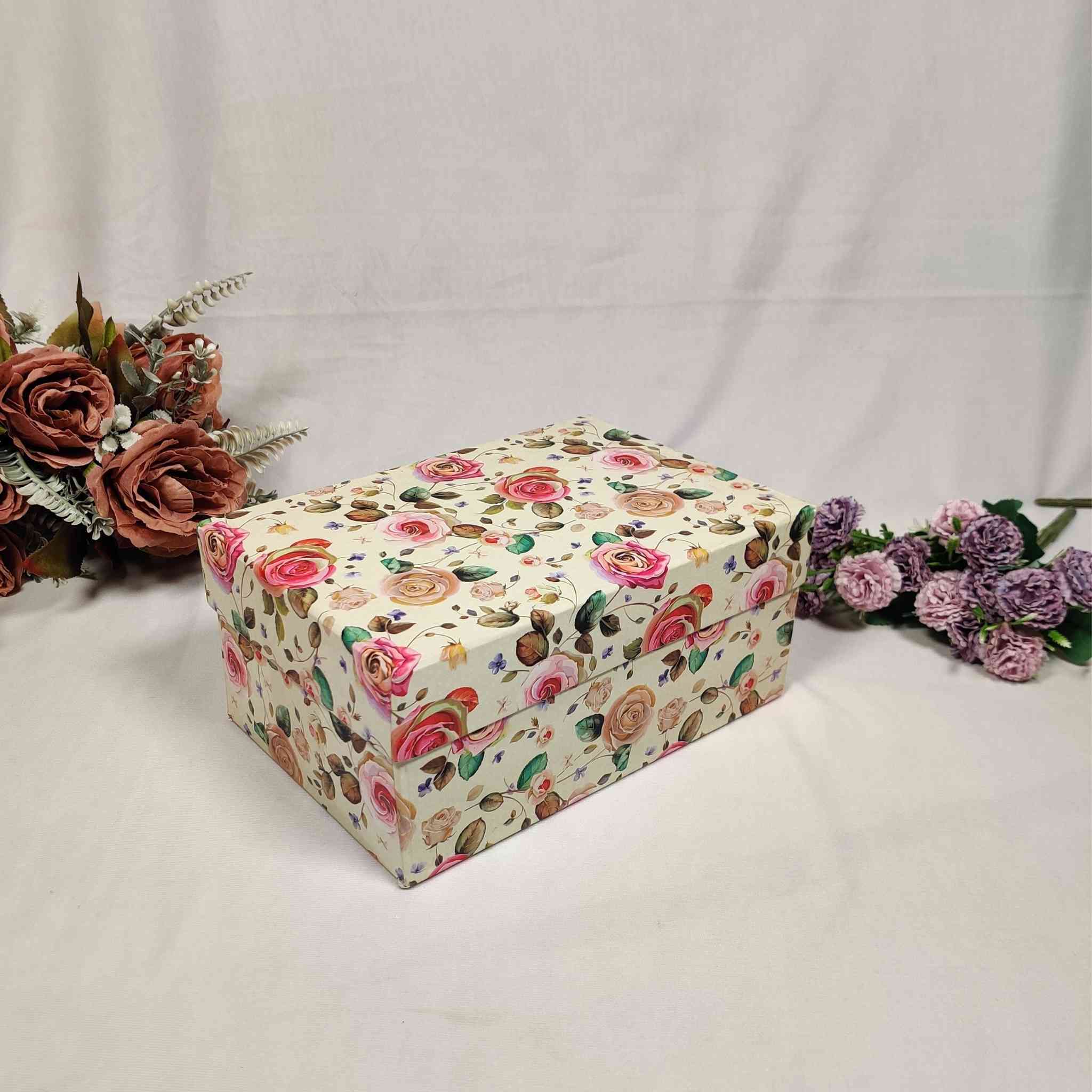 Floral Box For Gift Hamper (10x6x4 inches)