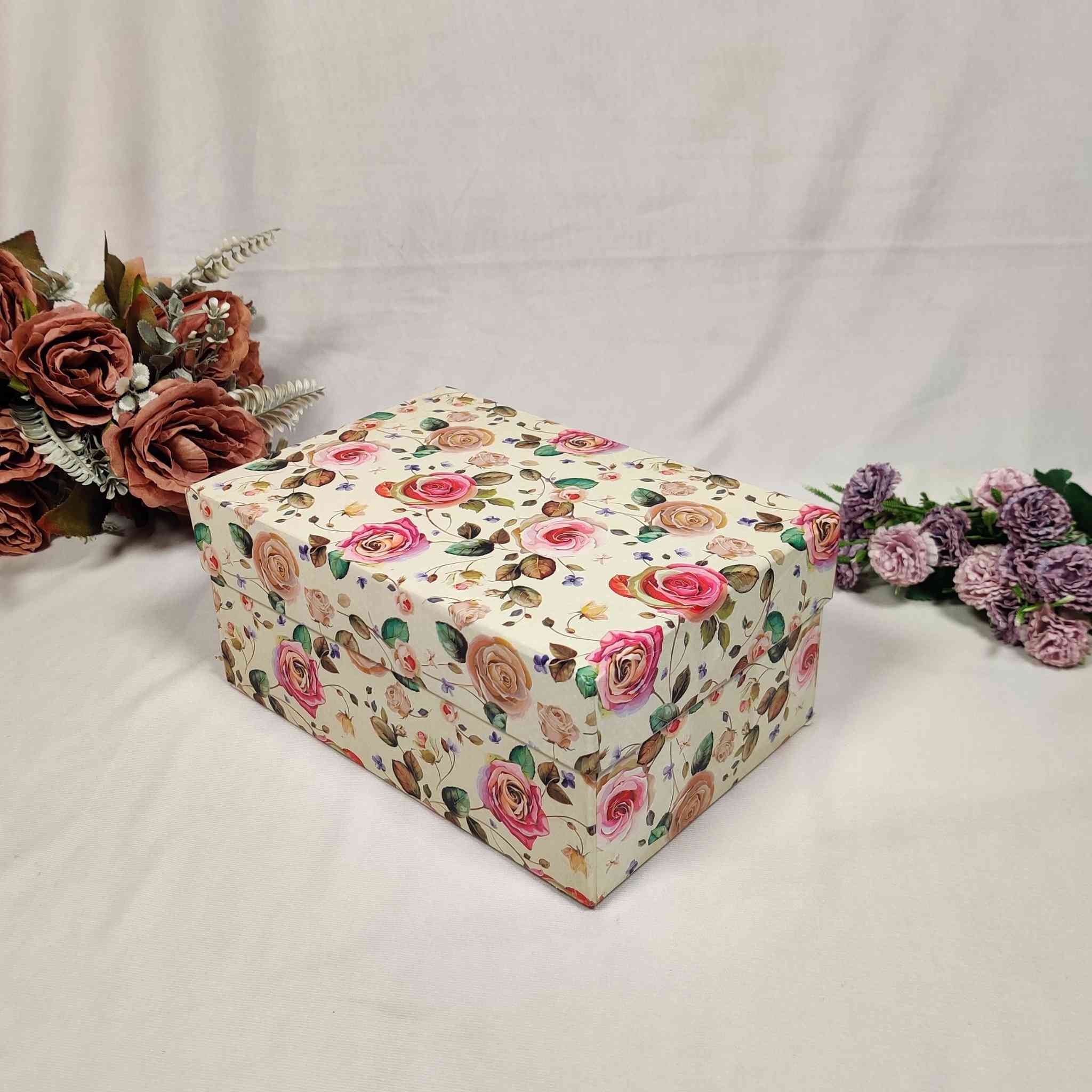 Floral Box For Gift Hamper (10x6x4 inches)