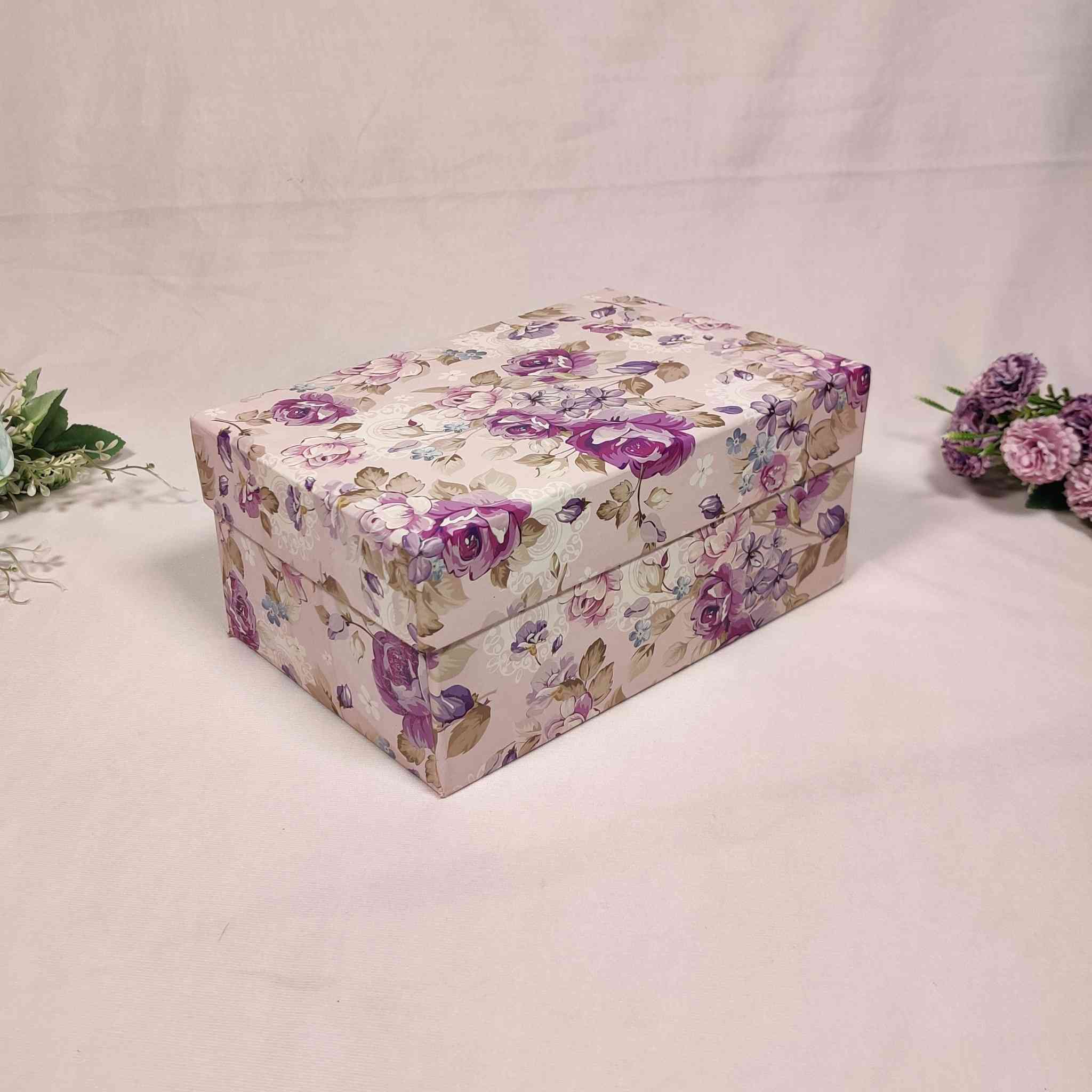 Floral Box For Gift Hamper (10x6x4 inches)