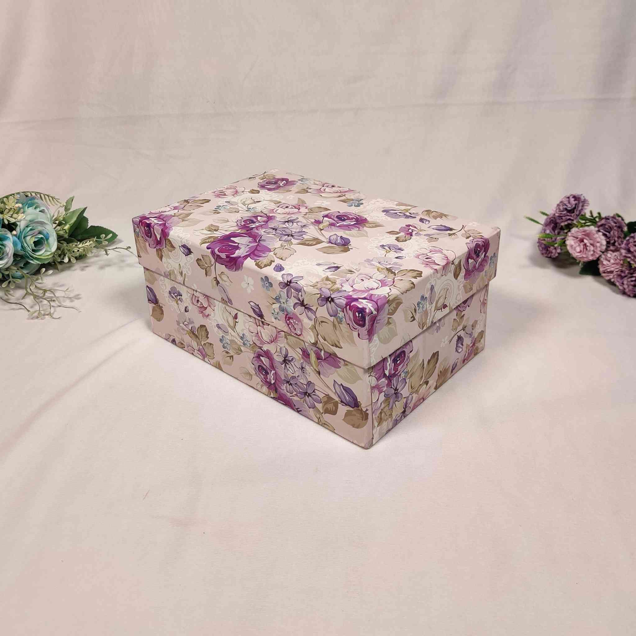 Floral Box For Gift Hamper (10x6x4 inches)