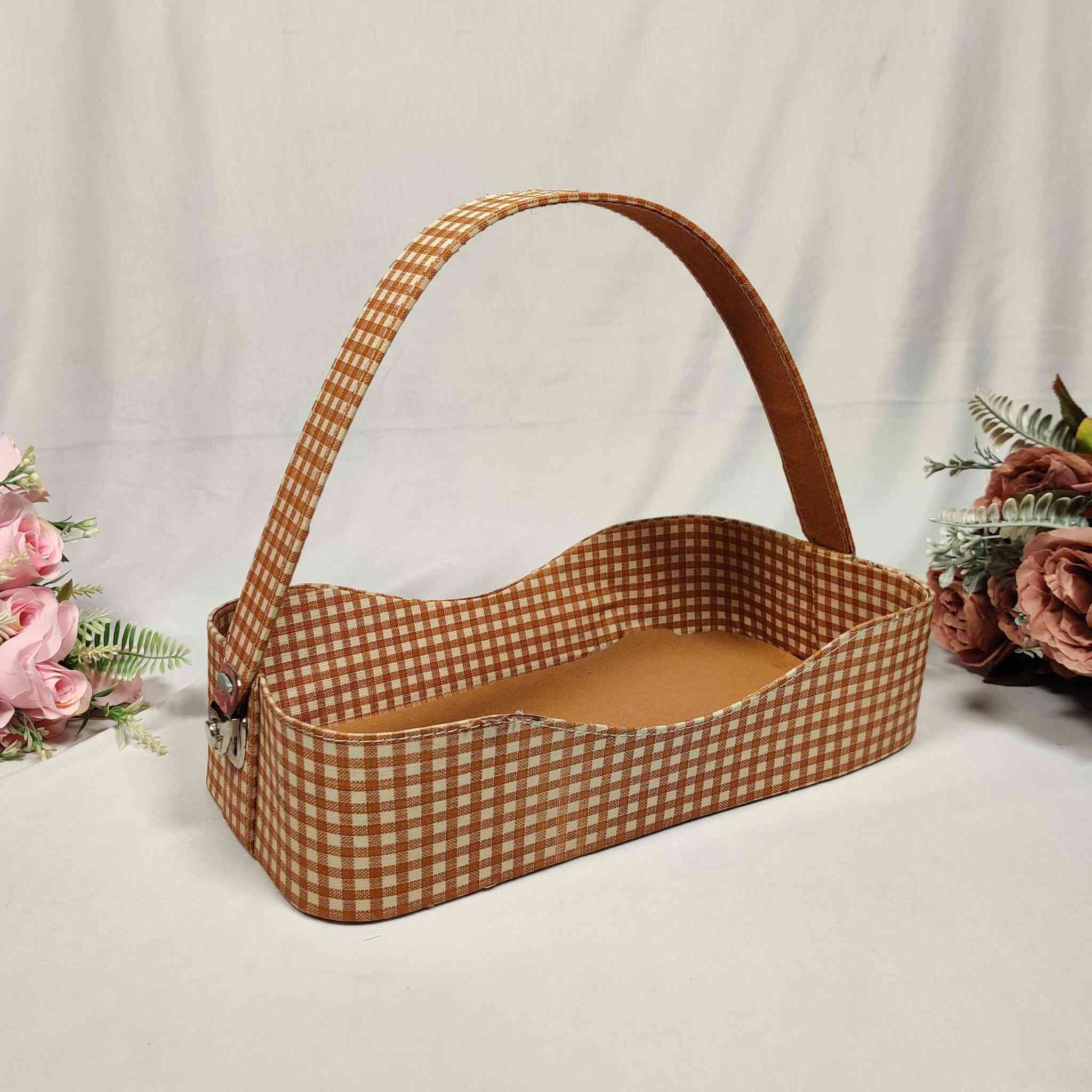 Chex Handle Basket For Gift Hamper (14x8x3 inches)