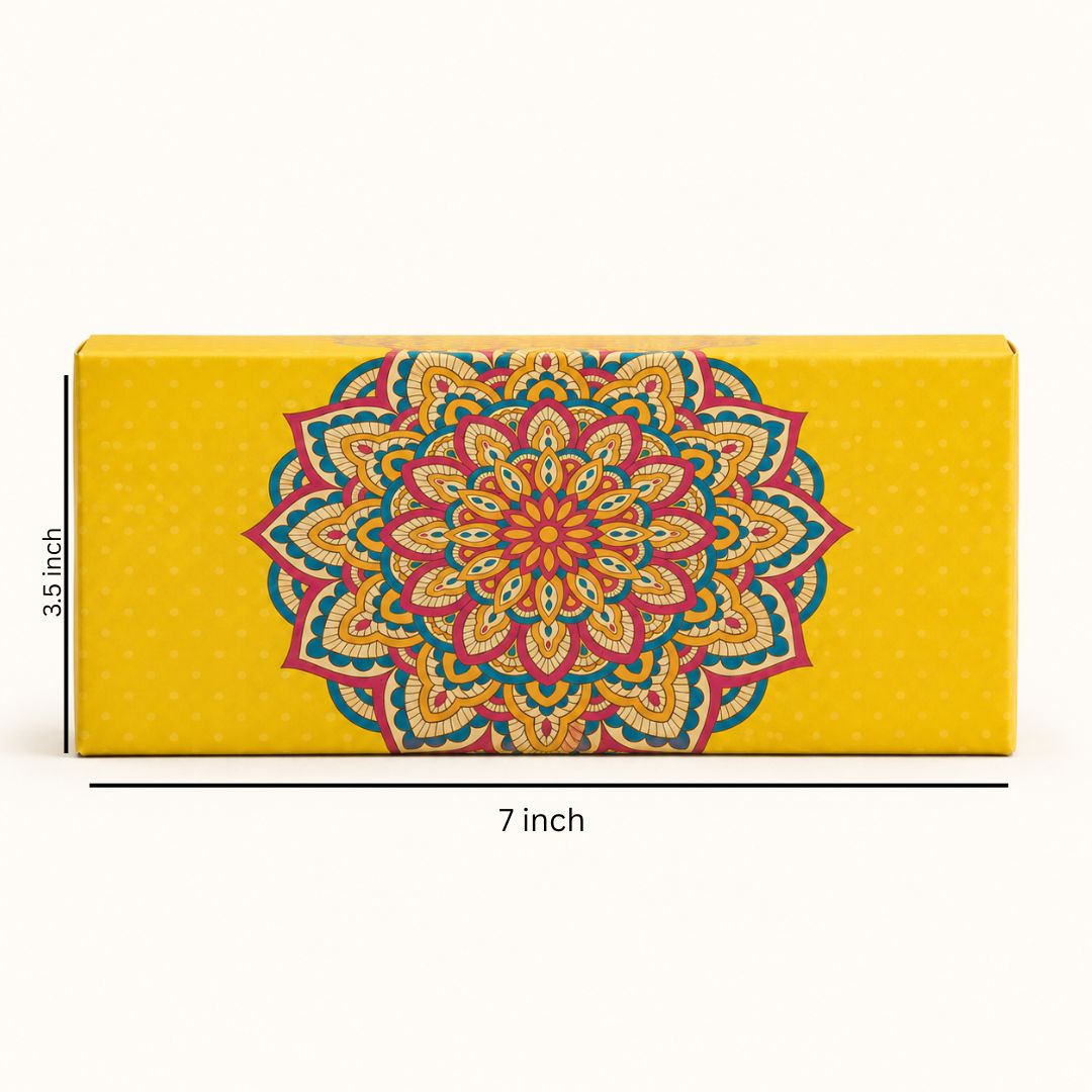 Pack of 8- Yellow Mandala Premium Gift Box