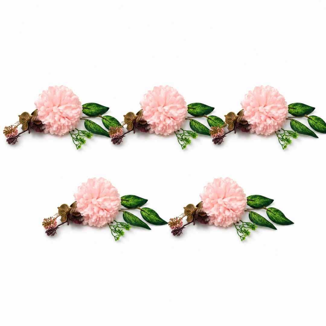 Pack of 5 Light Pink Floral Decoration Accessories for Hamper Packing