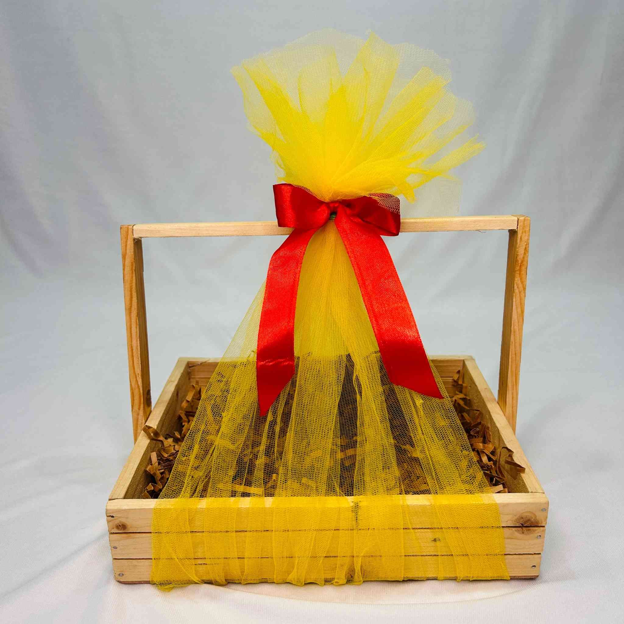 Elegant Ready-to-Use Premium Wooden Handle Tray for Trousseau Packing & Gift Hampers (10x8x2 inches) | adscraft.in 