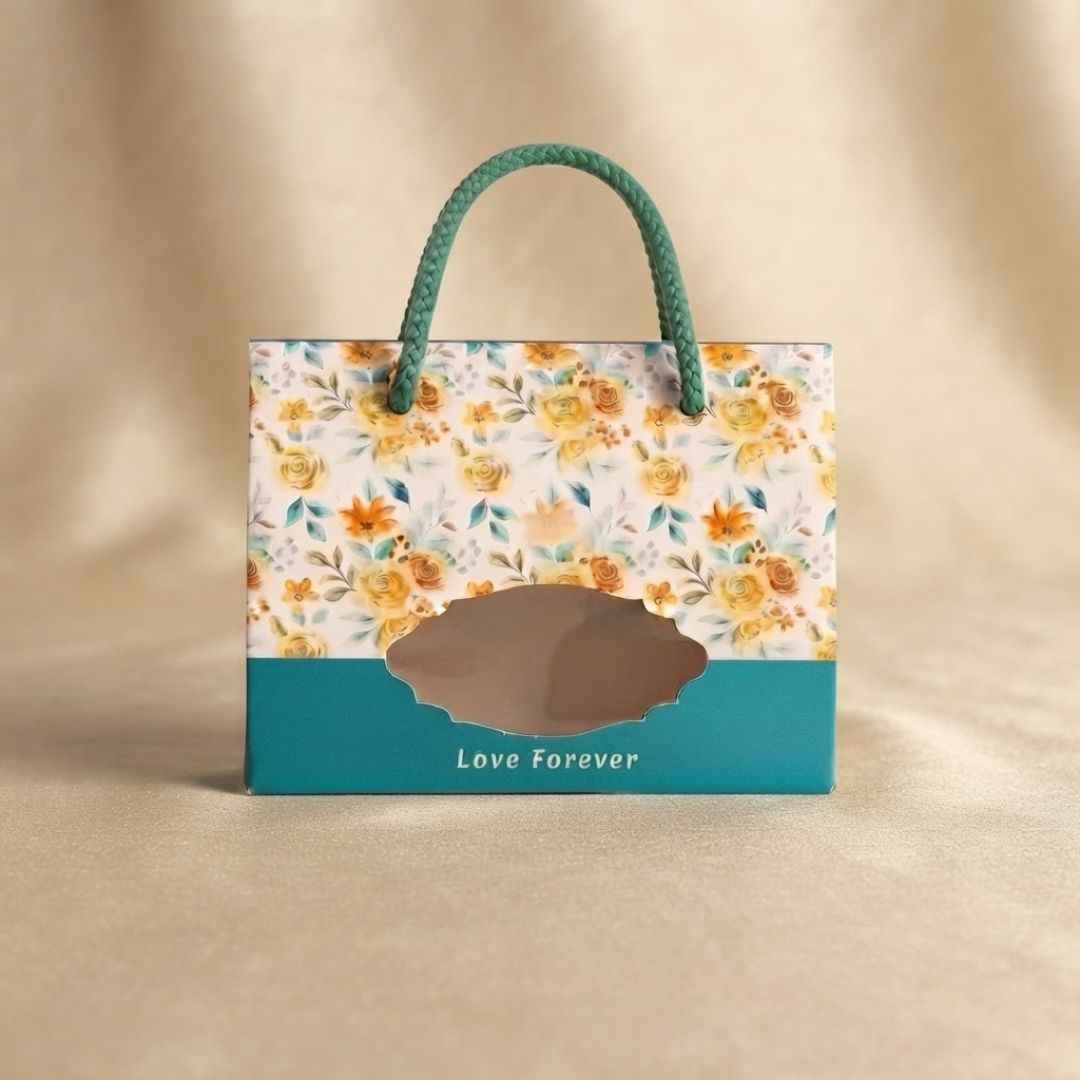 Pack of 8- Teal Floral Love Forever Gift Box