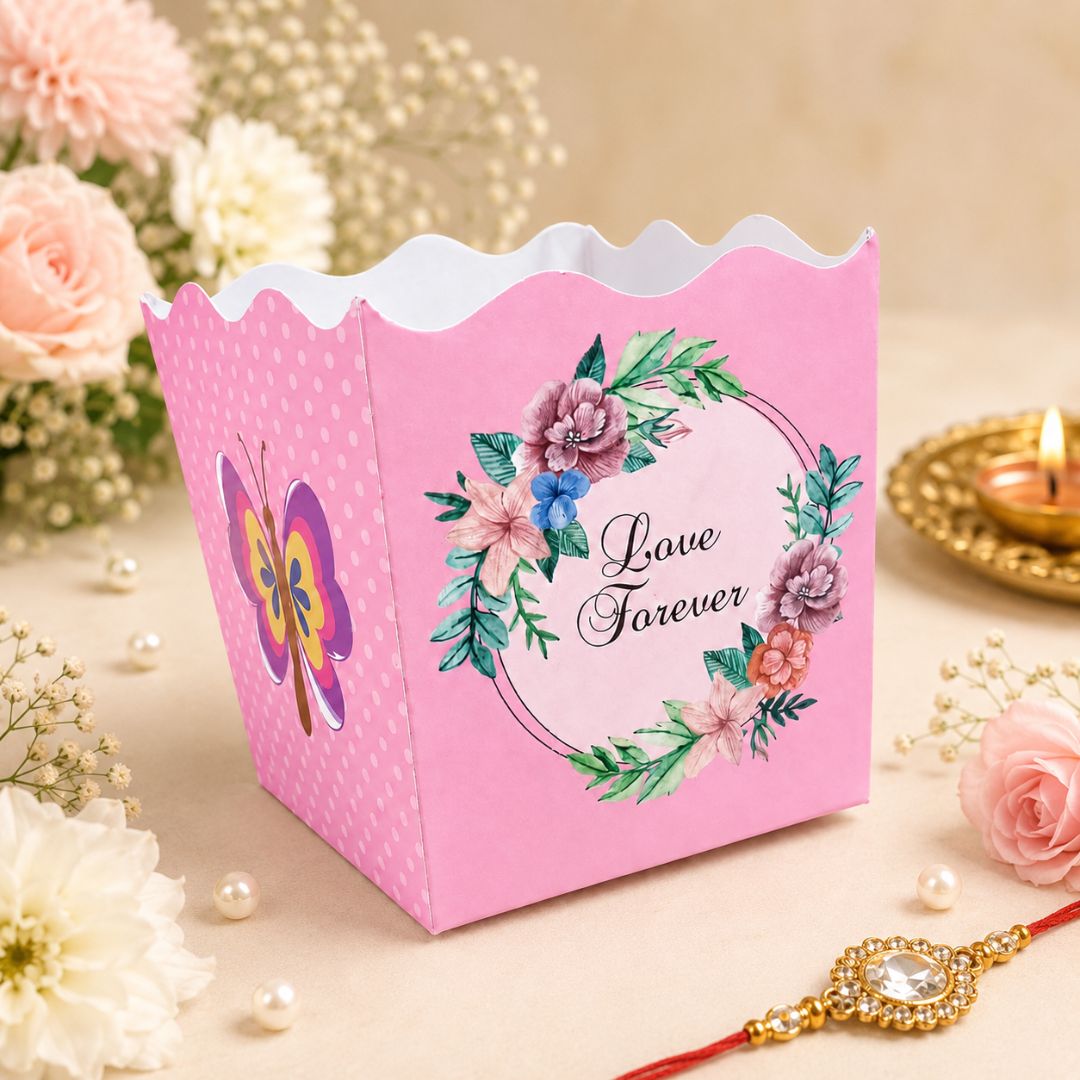 Pack of 8-Pink Love Forever Floral Open Gift Box