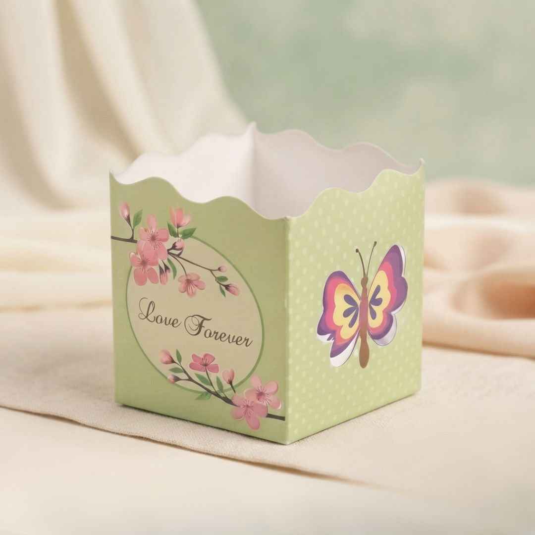 Pack of 8-Green Love Forever Open Gift Box