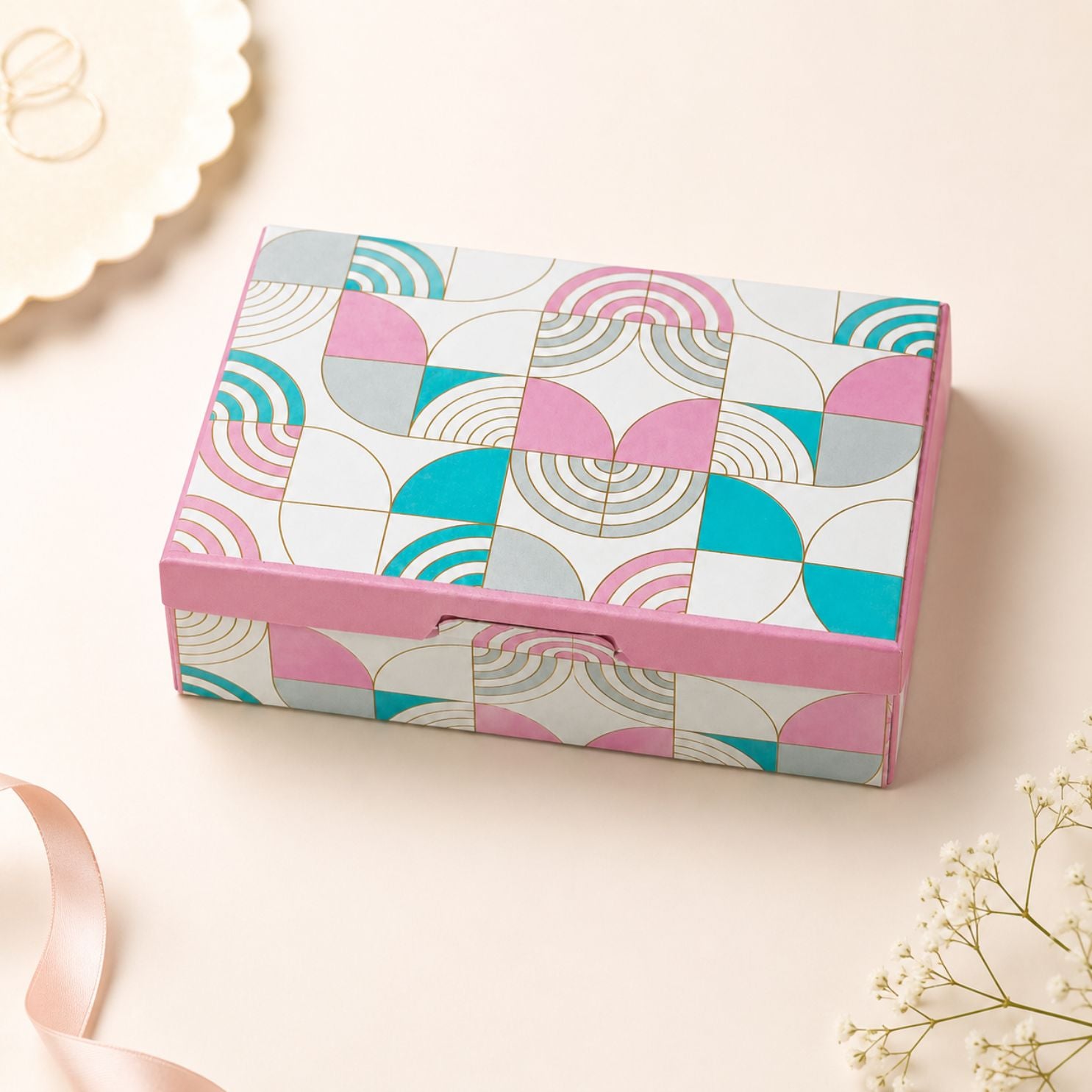 Pack of 8-Pastel Geometric Premium Gift Box