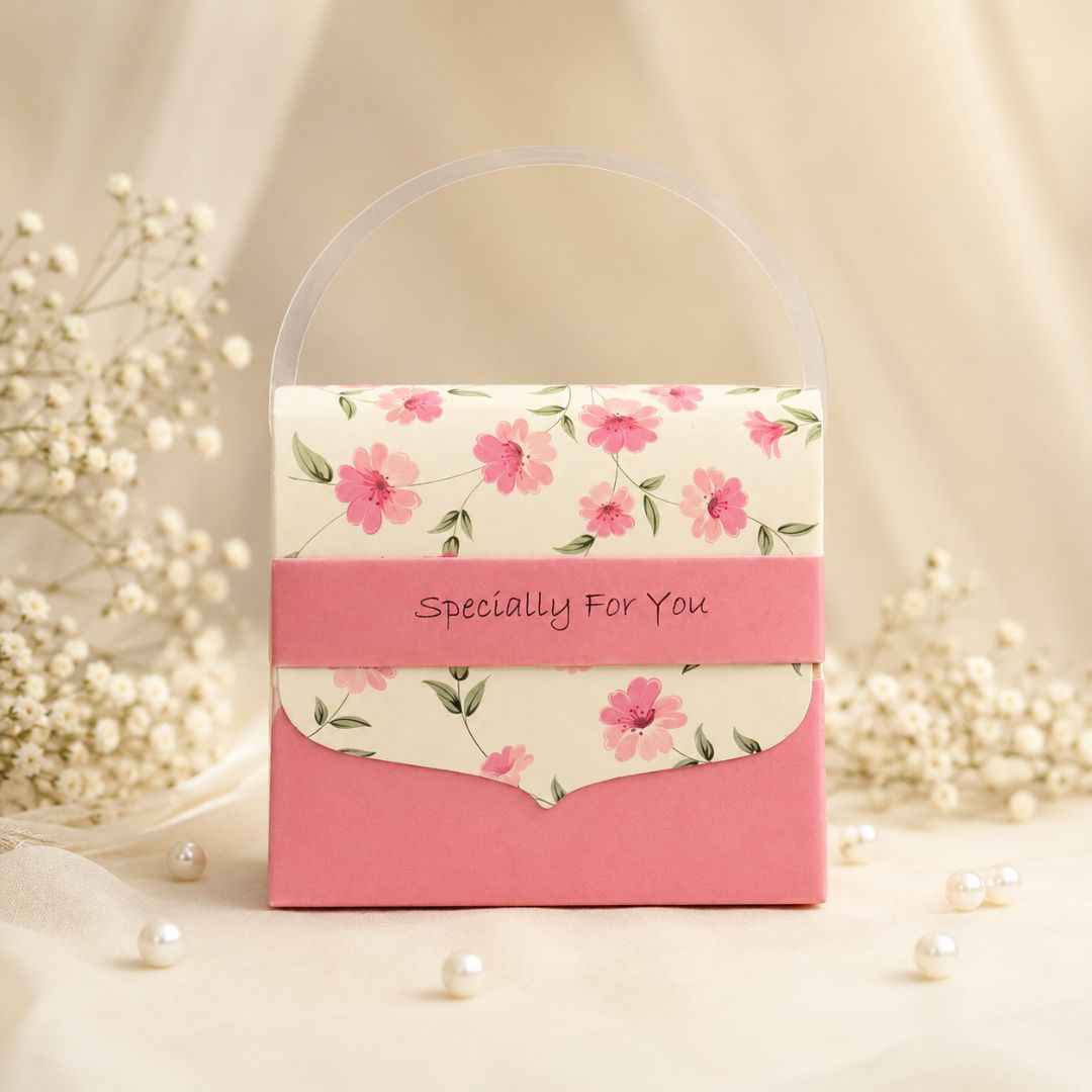 Pack of 8- Pink Floral Mini Gift Box