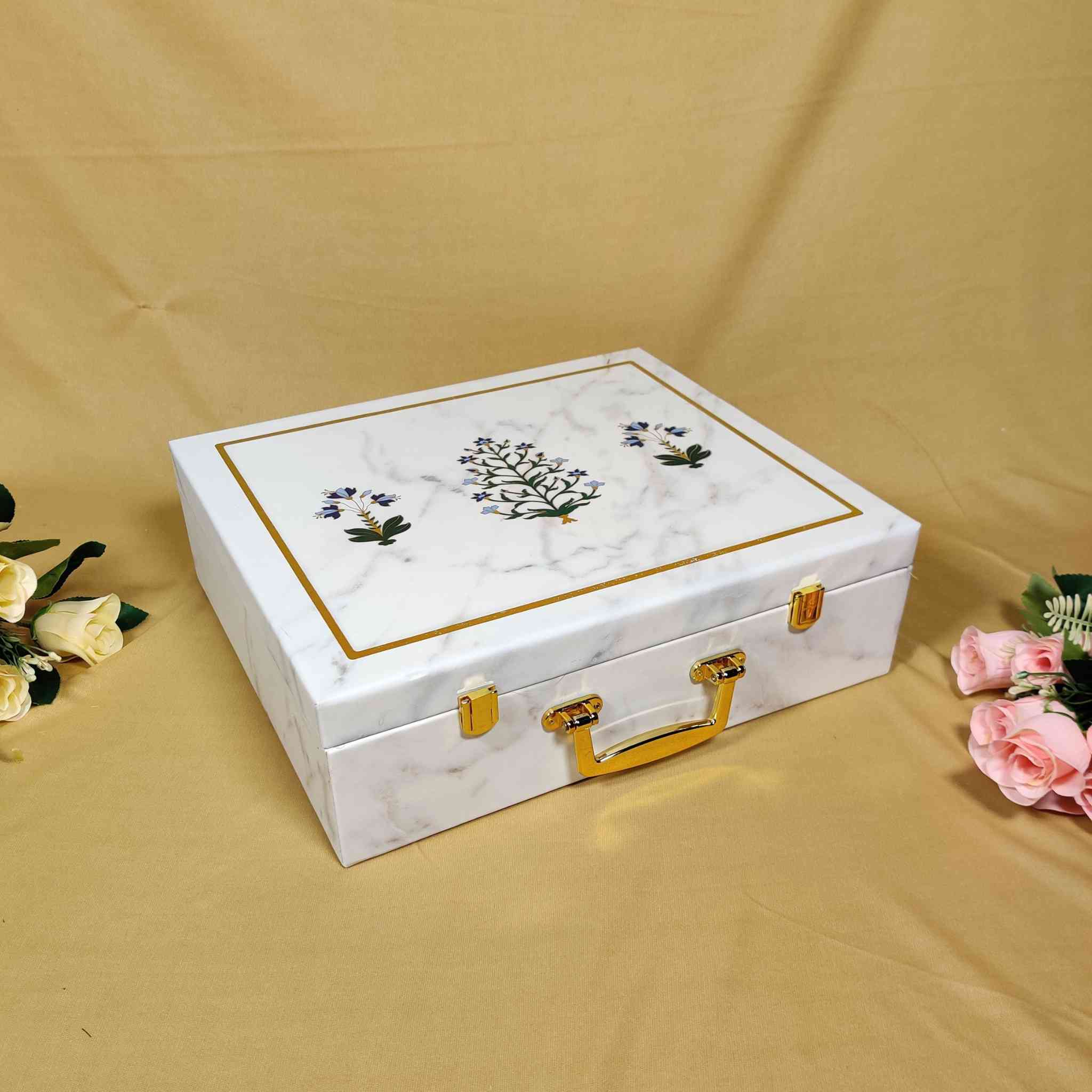 White Trunk Box For Gift Hamper (14x12x4 inches)