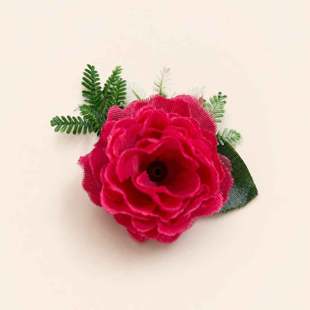 Set of 5 Pink Rose Decorative Flower Accessories for Hamper & Trousseau Packing
