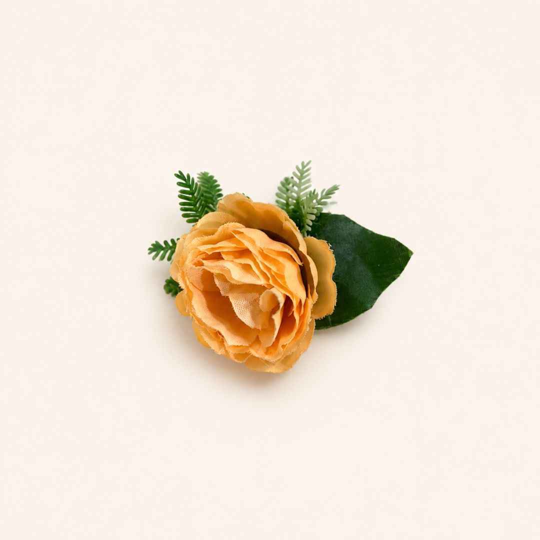 Set of 5 Peach Rose Decorative Flower Accessories for Hamper & Trousseau Packing