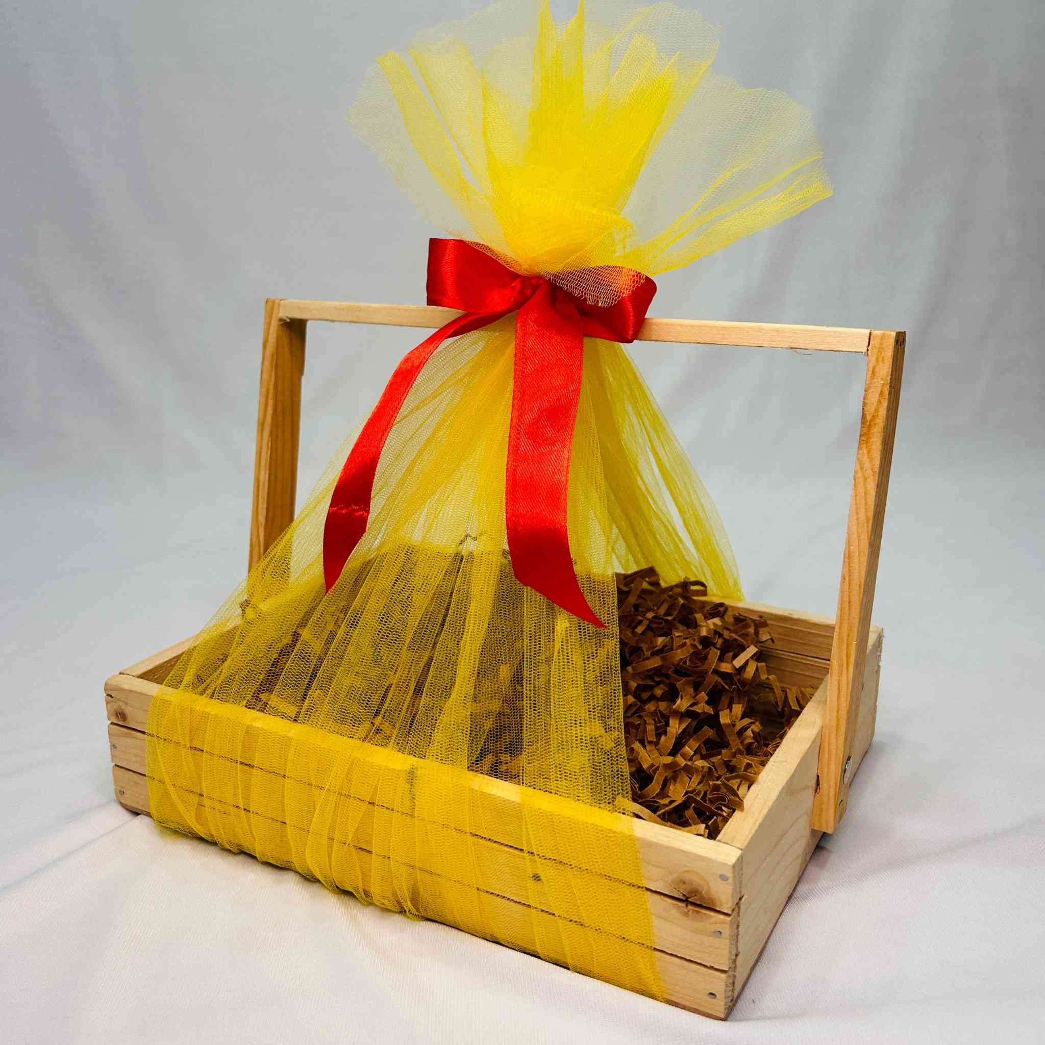 Elegant Ready-to-Use Premium Wooden Handle Tray for Trousseau Packing & Gift Hampers (10x8x2 inches)