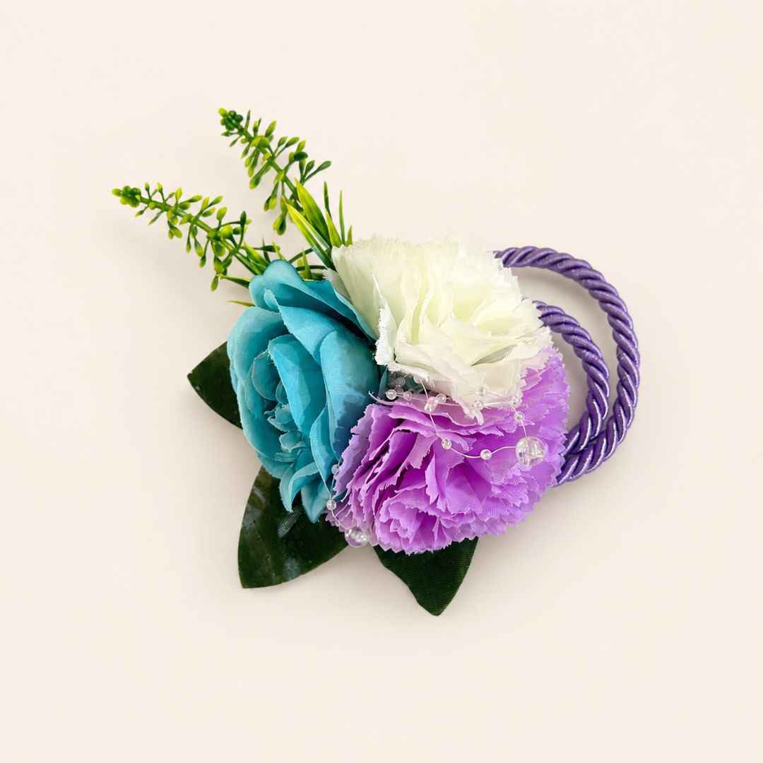 Set of 5 Multicolor Floral Decorative Accessories for Hamper & Trousseau Packing