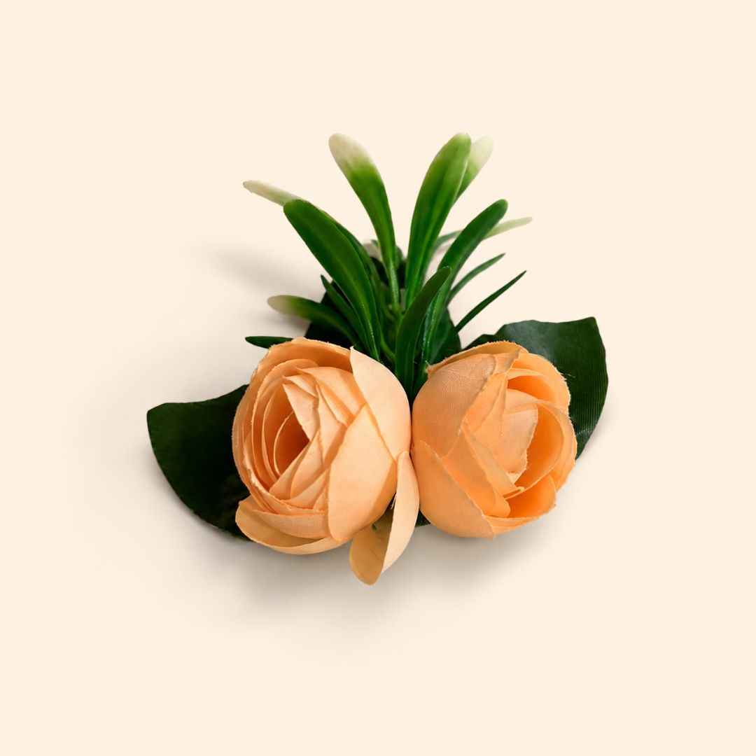 Set of 5 Peach Rose Floral Decoration Accessories for Hamper Packing