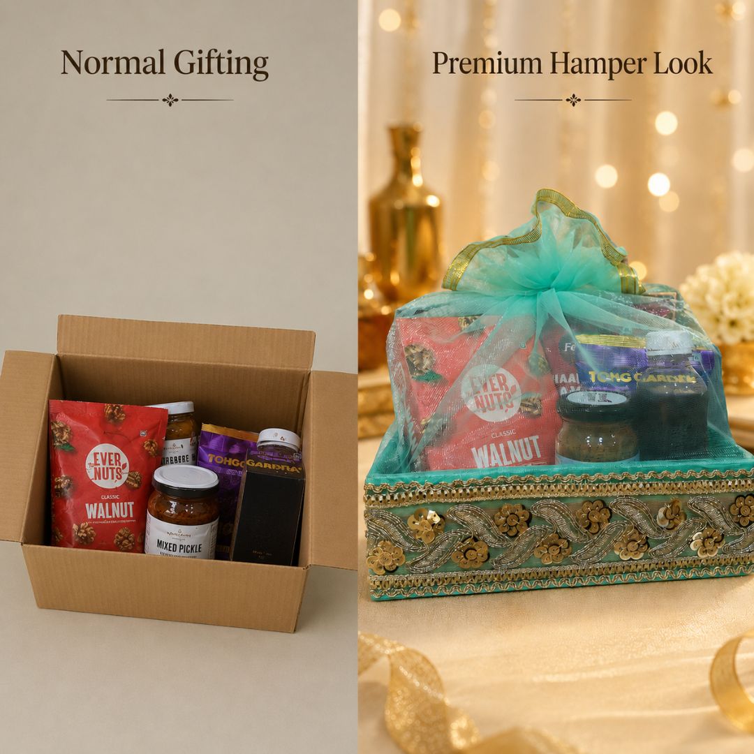 Set of 3-Turquoise Silver Embroidered Wedding Hamper Basket  Set
