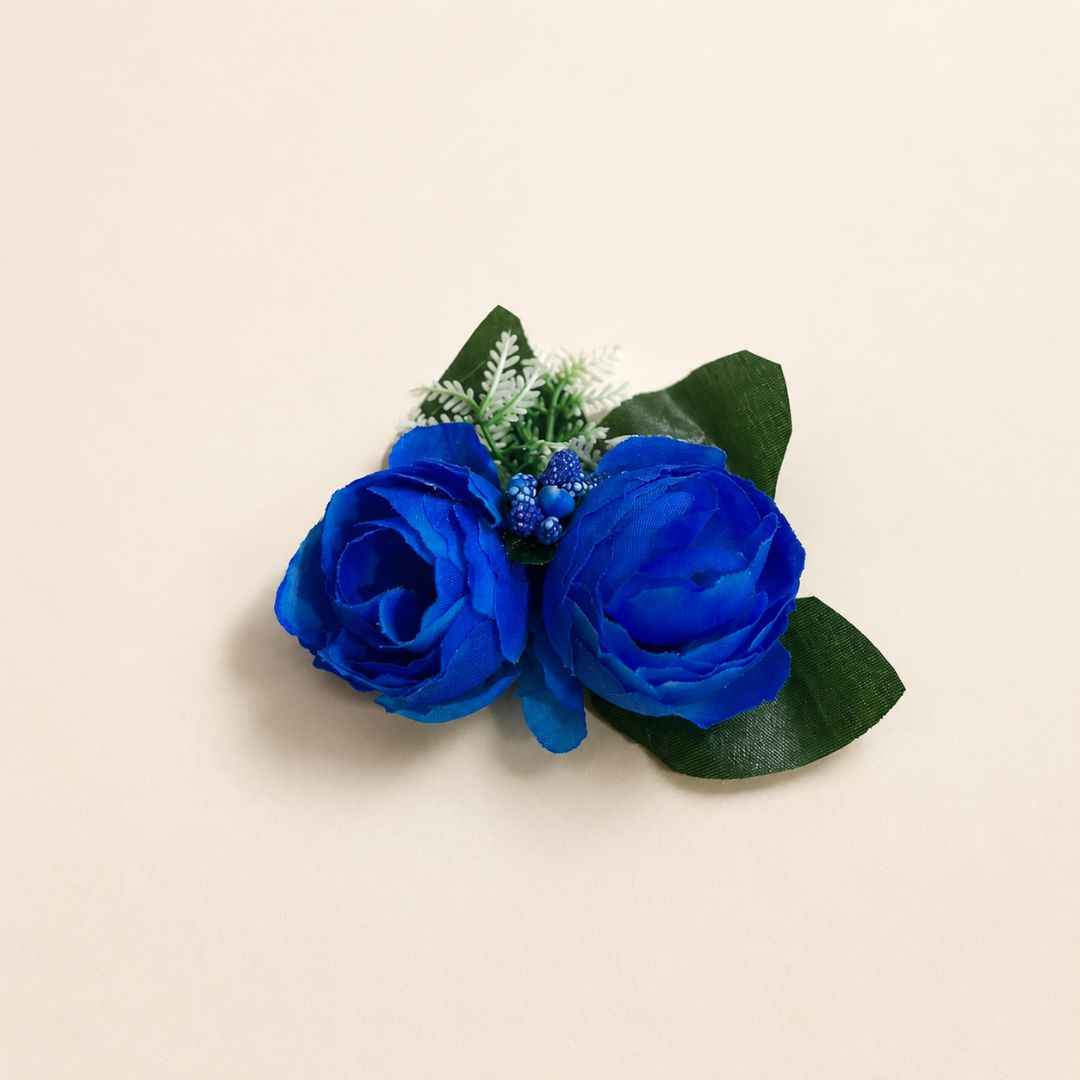 Set of 5 Royal Blue Rose Decorative Accessories for Hamper & Trousseau Packing