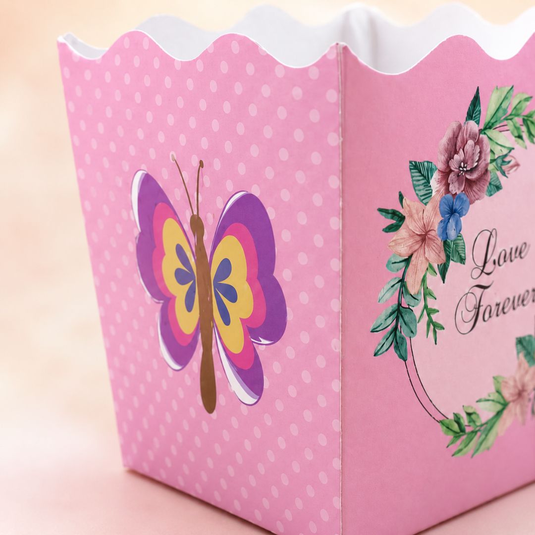 Pack of 8-Pink Love Forever Floral Open Gift Box