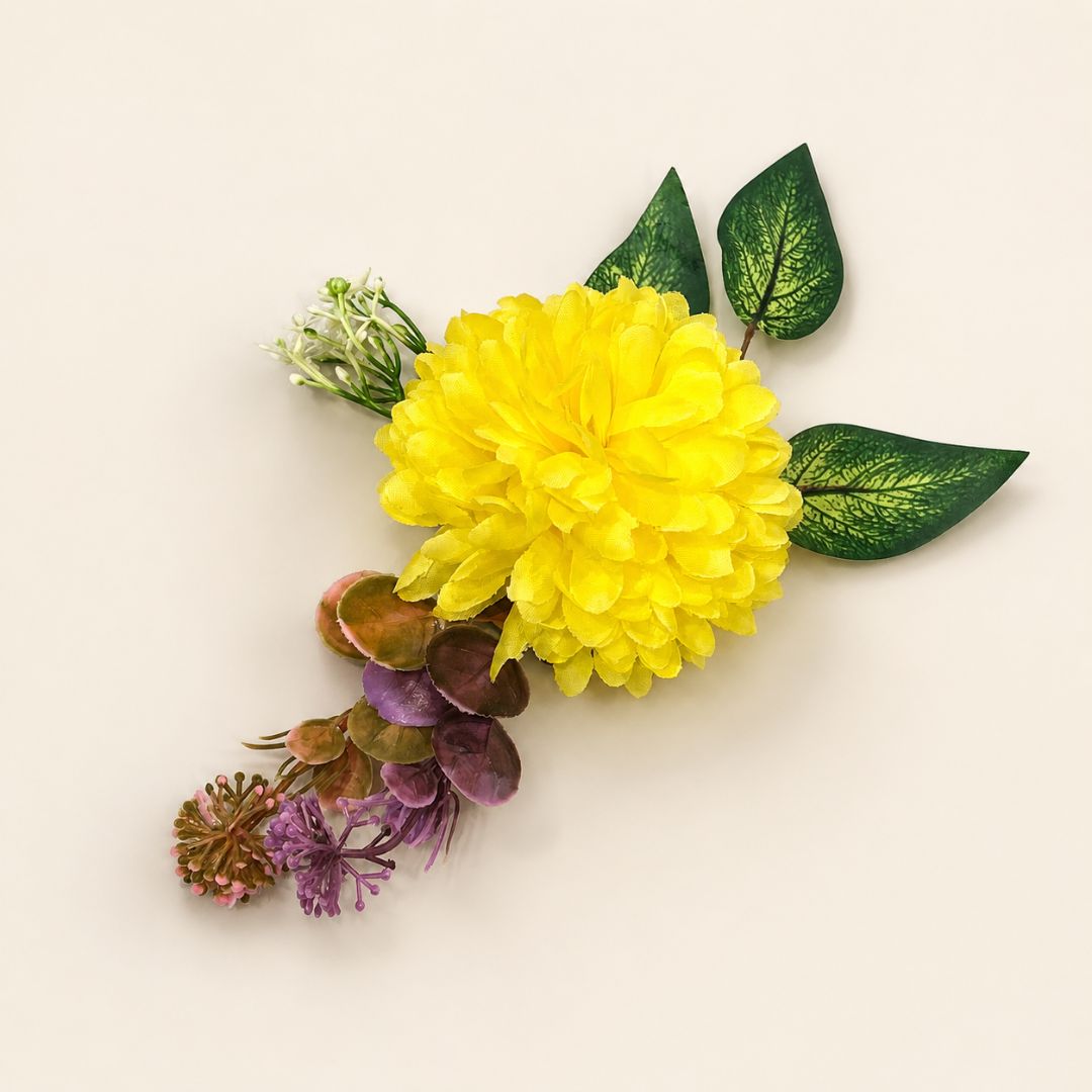 Yellow Floral Decoration Accessory for Hamper Packing