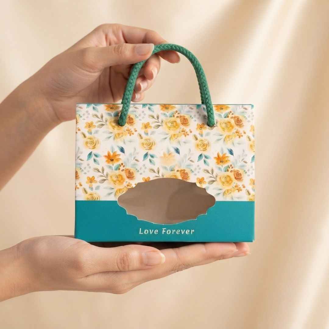 Pack of 8- Teal Floral Love Forever Gift Box