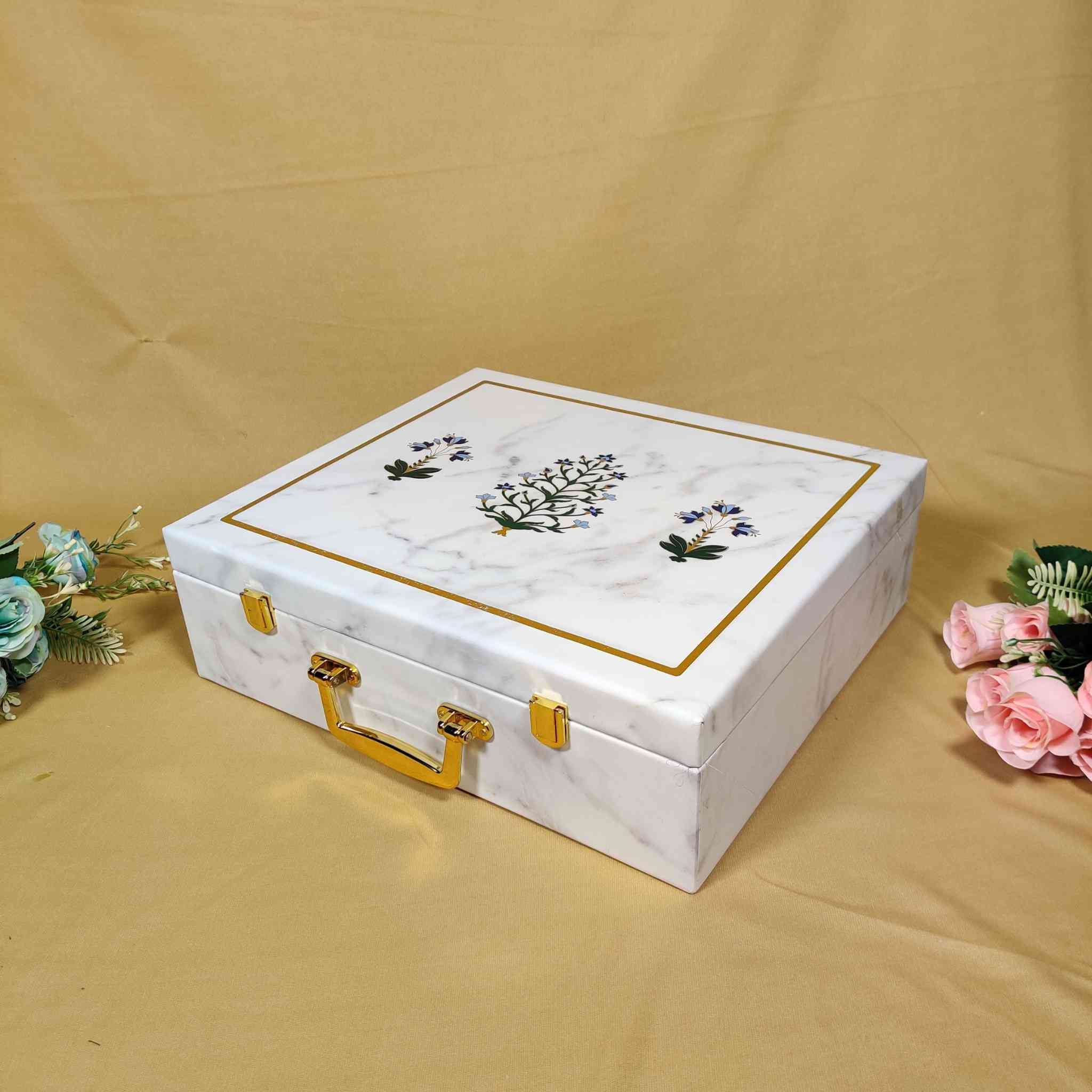 White Trunk Box For Gift Hamper (14x12x4 inches)