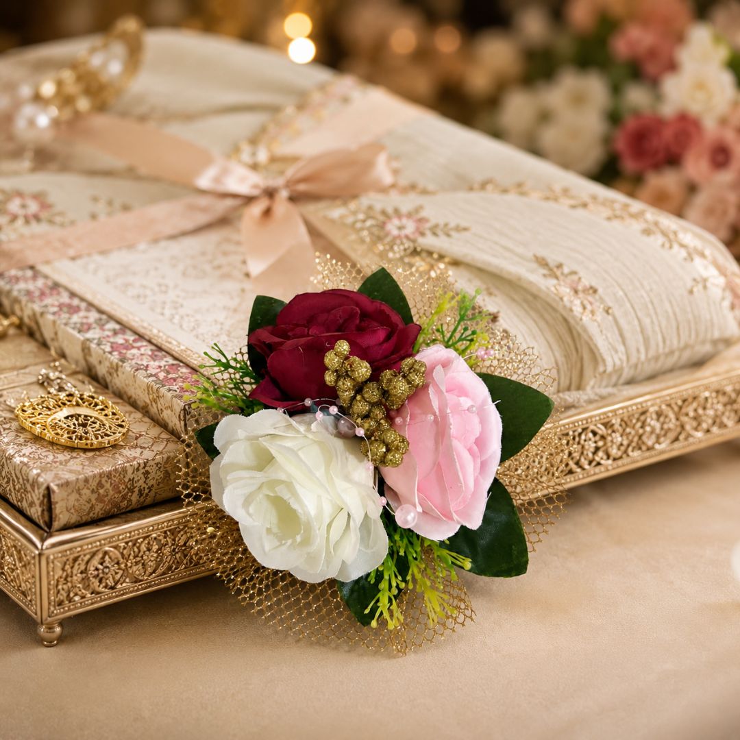 Premium Floral Net Decoration Patch for Gift Hampers & Trousseau Packing