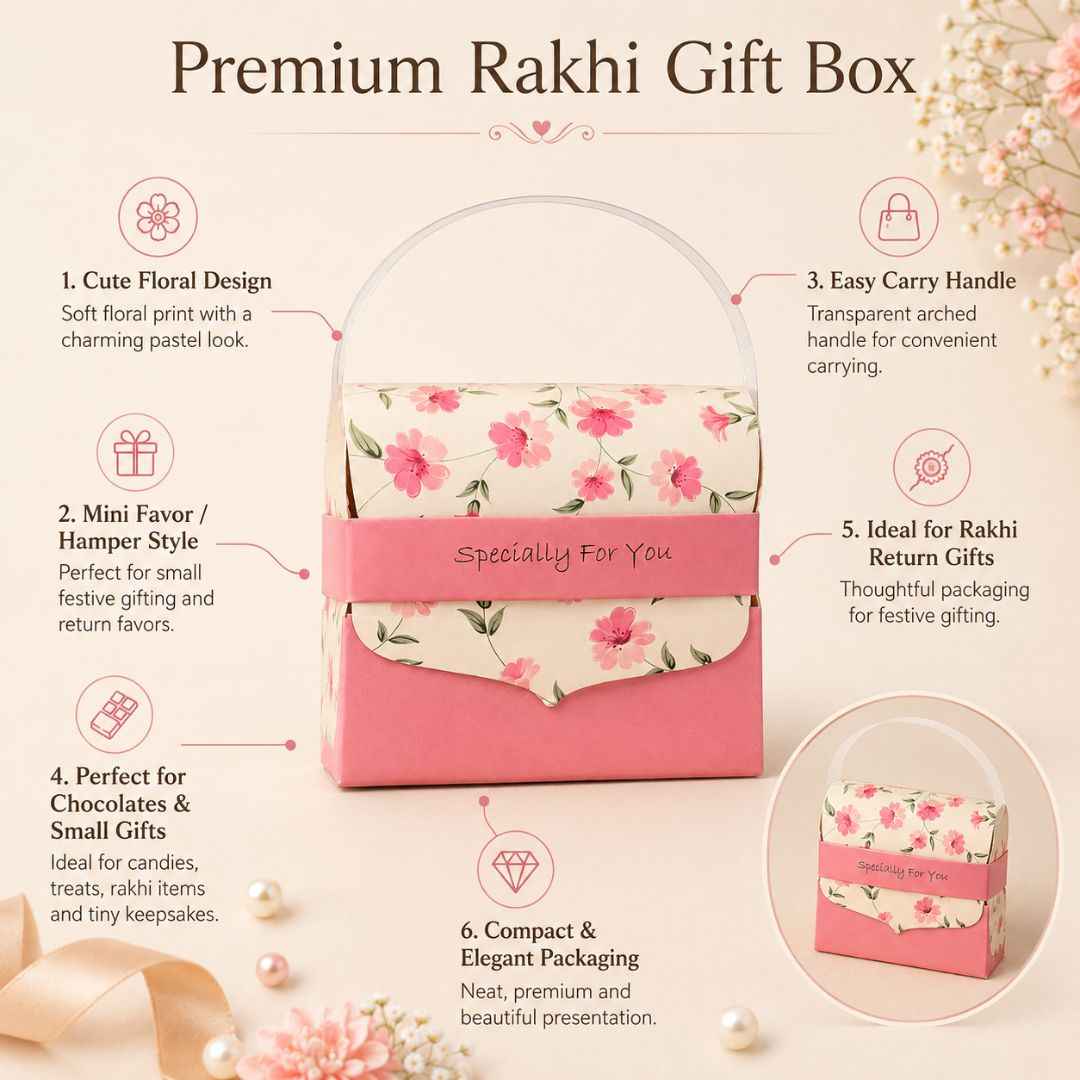 Pack of 8- Pink Floral Mini Gift Box