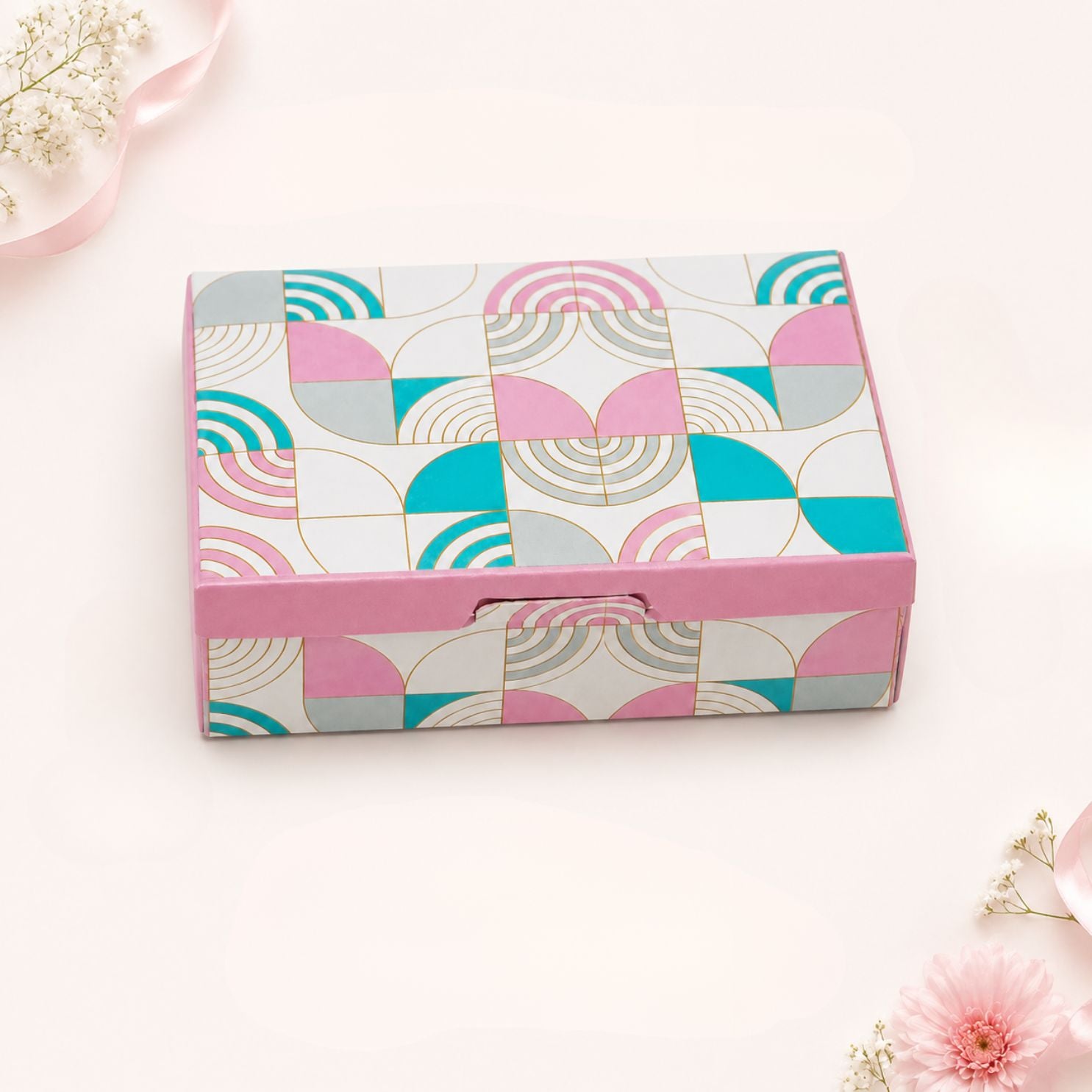 Pack of 8-Pastel Geometric Premium Gift Box