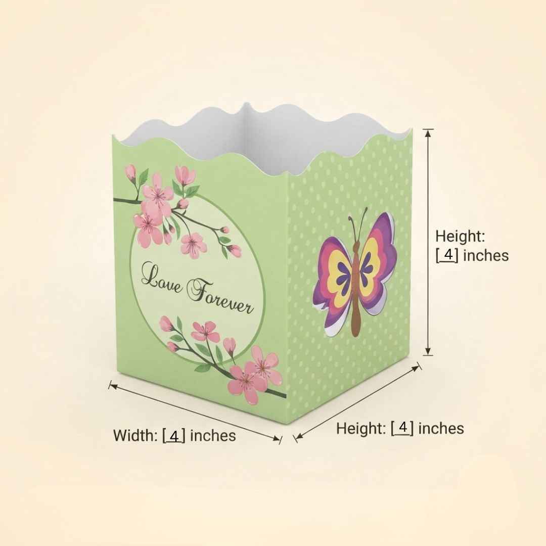Pack of 8-Green Love Forever Open Gift Box