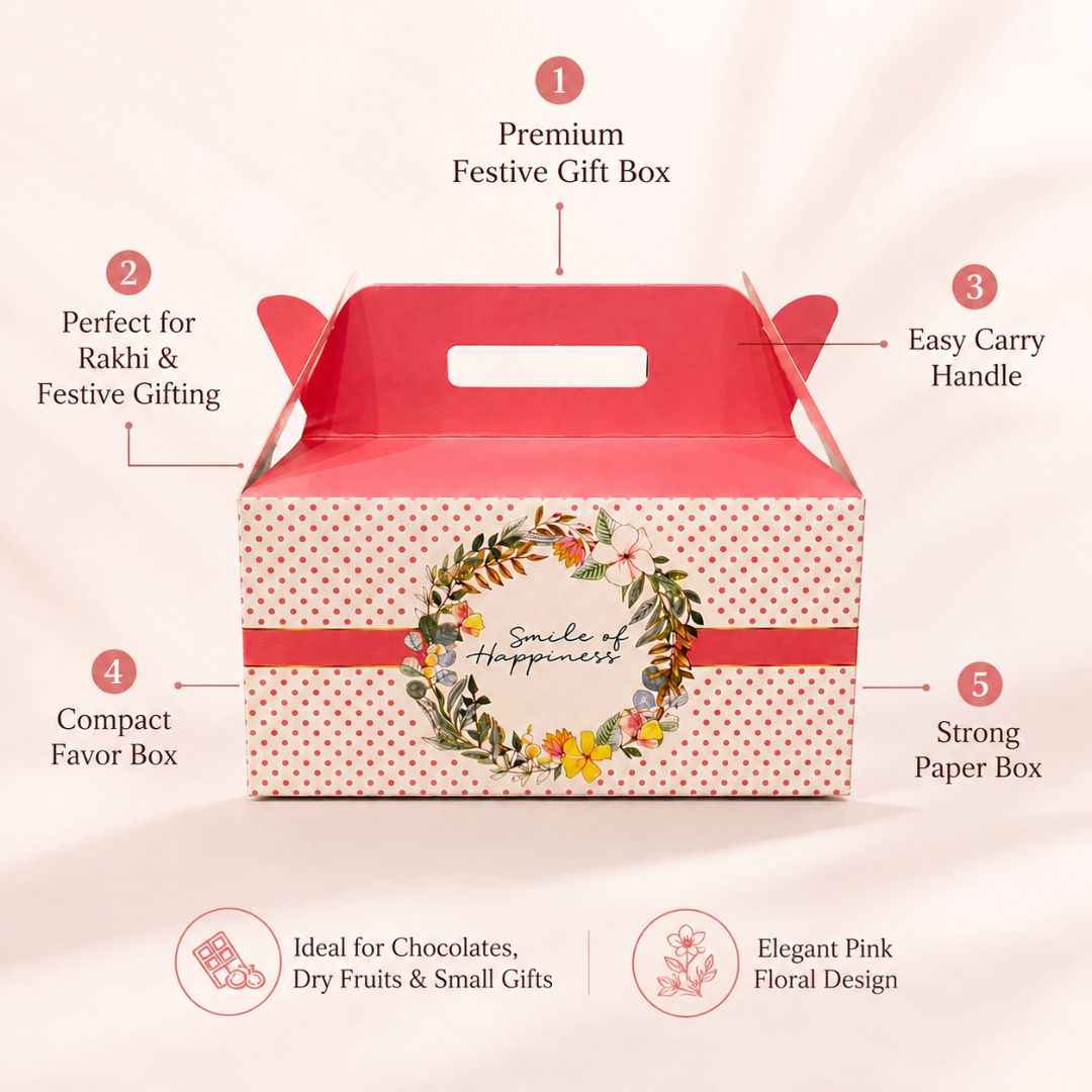 Pack of 8 Smile of Happiness Pink Event Gift Box