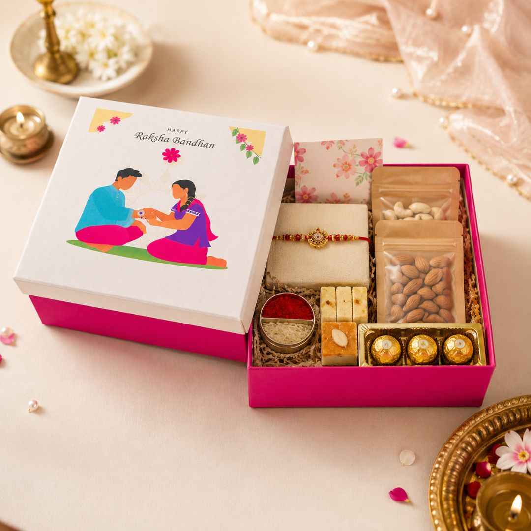 Pack of 5- Happy Raksha Bandhan Gift Box