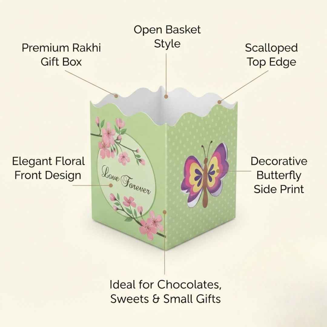 Pack of 8-Green Love Forever Open Gift Box