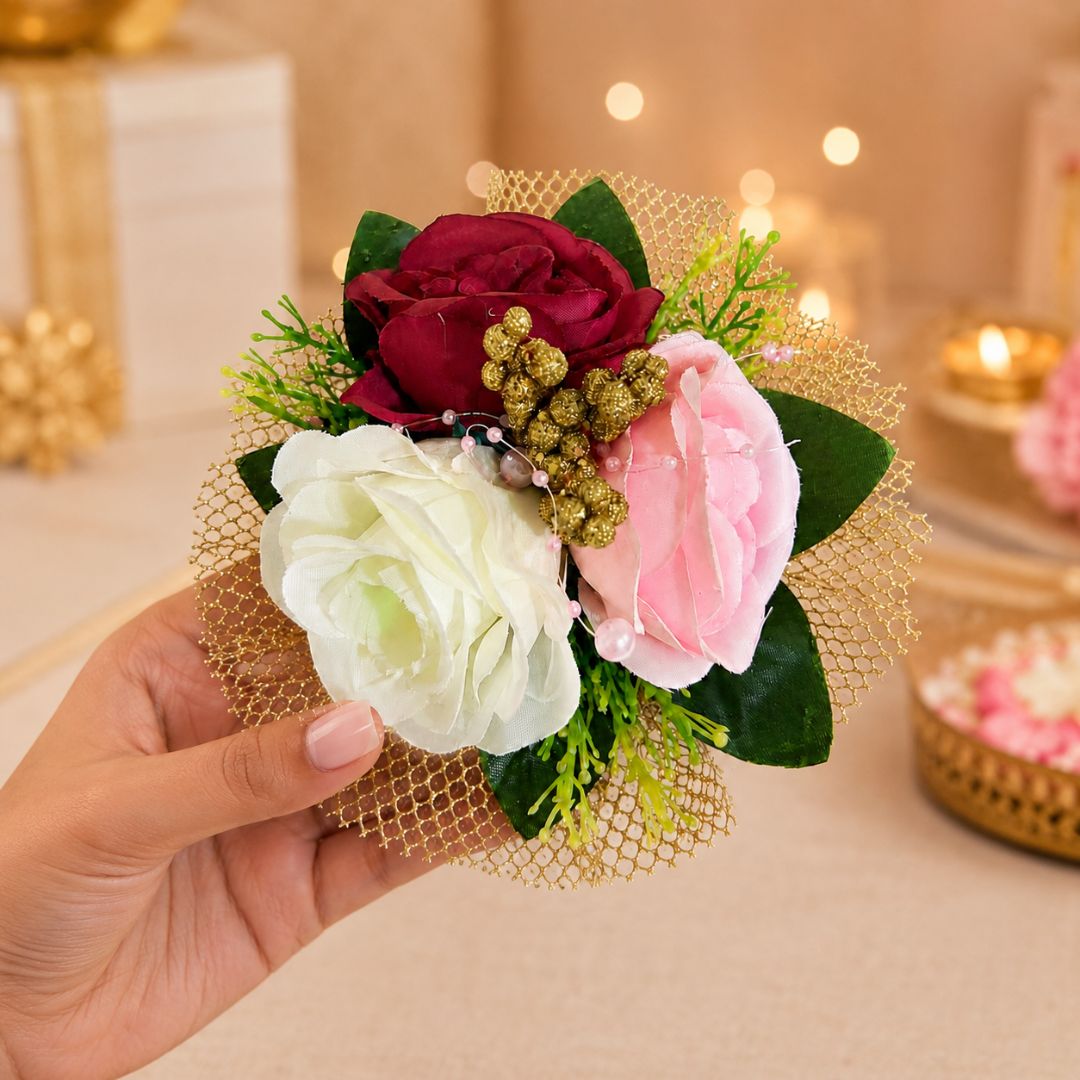Premium Floral Net Decoration Patch for Gift Hampers & Trousseau Packing