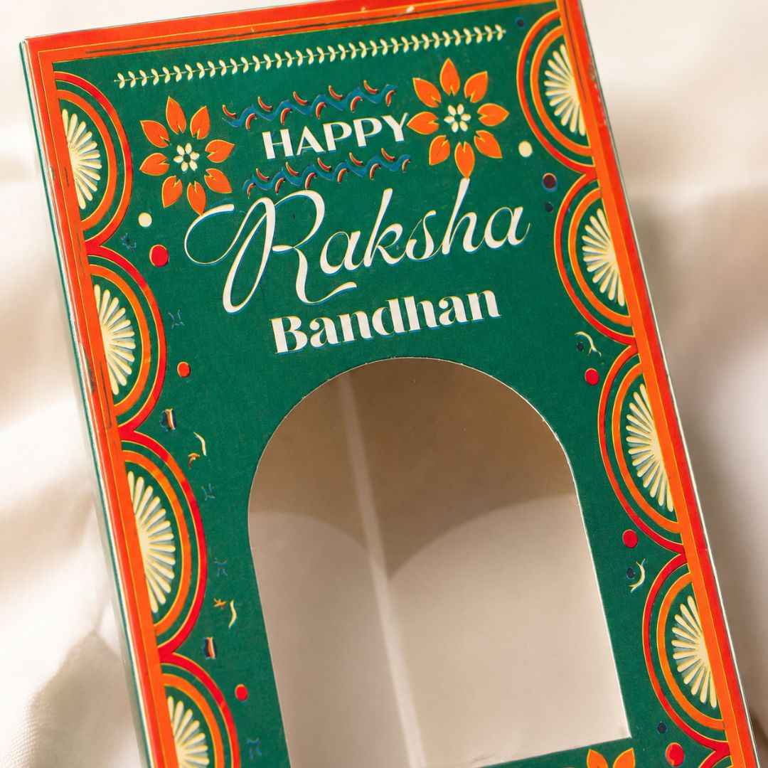 Premium Green Rakhi Hamper Window Box – Raksha Bandhan Gift Box | Set of 10