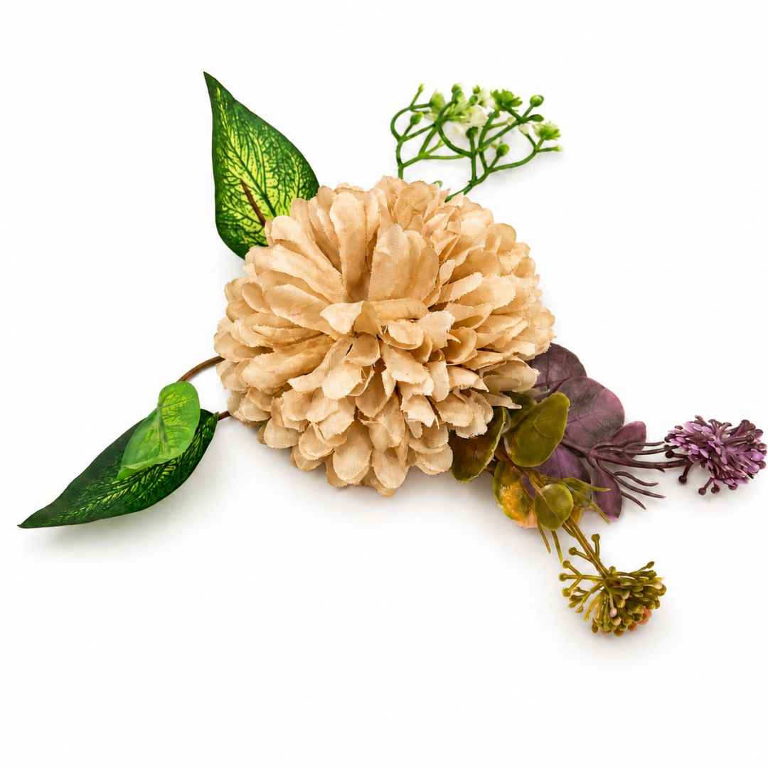 Pack of 5 Beige Floral Decoration Accessories for Hamper Packing