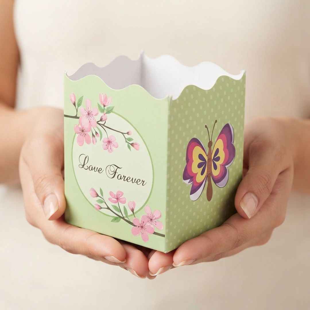 Pack of 8-Green Love Forever Open Gift Box