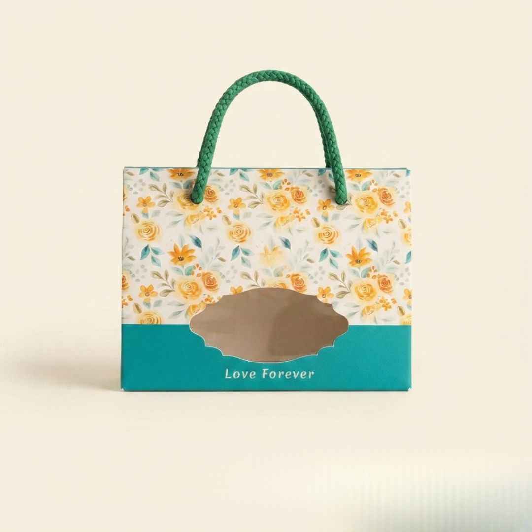 Pack of 8- Teal Floral Love Forever Gift Box
