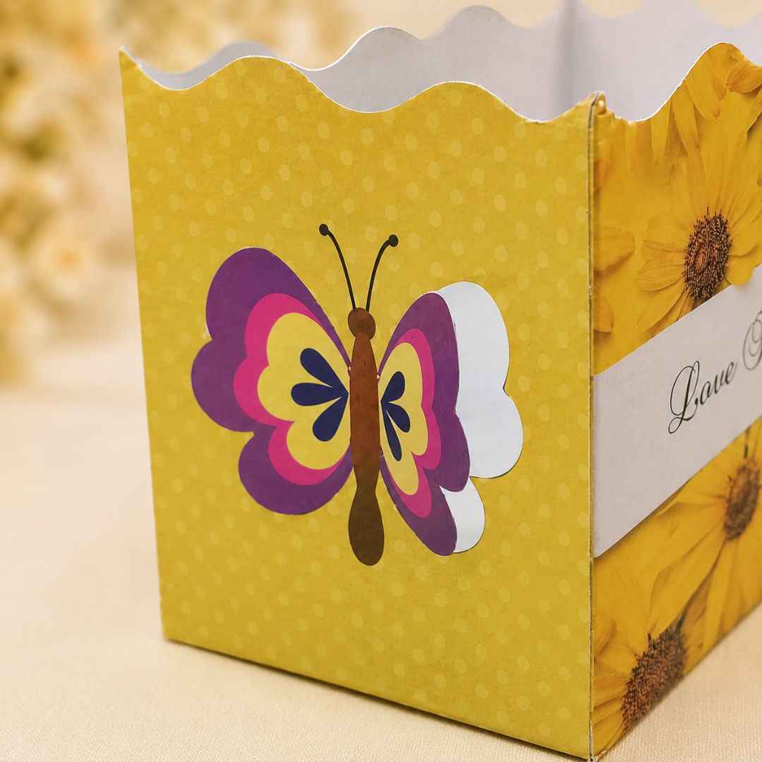 Pack of 8-Yellow Love Forever Open Gift Box